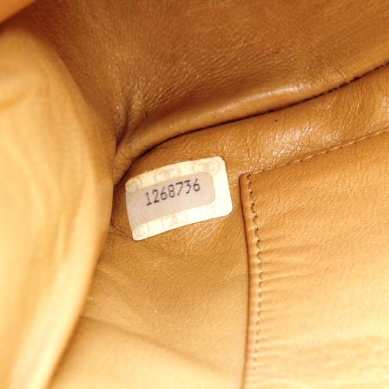 Chanel Vintage Beige Lambskin Quilted Shoulder Bag 4