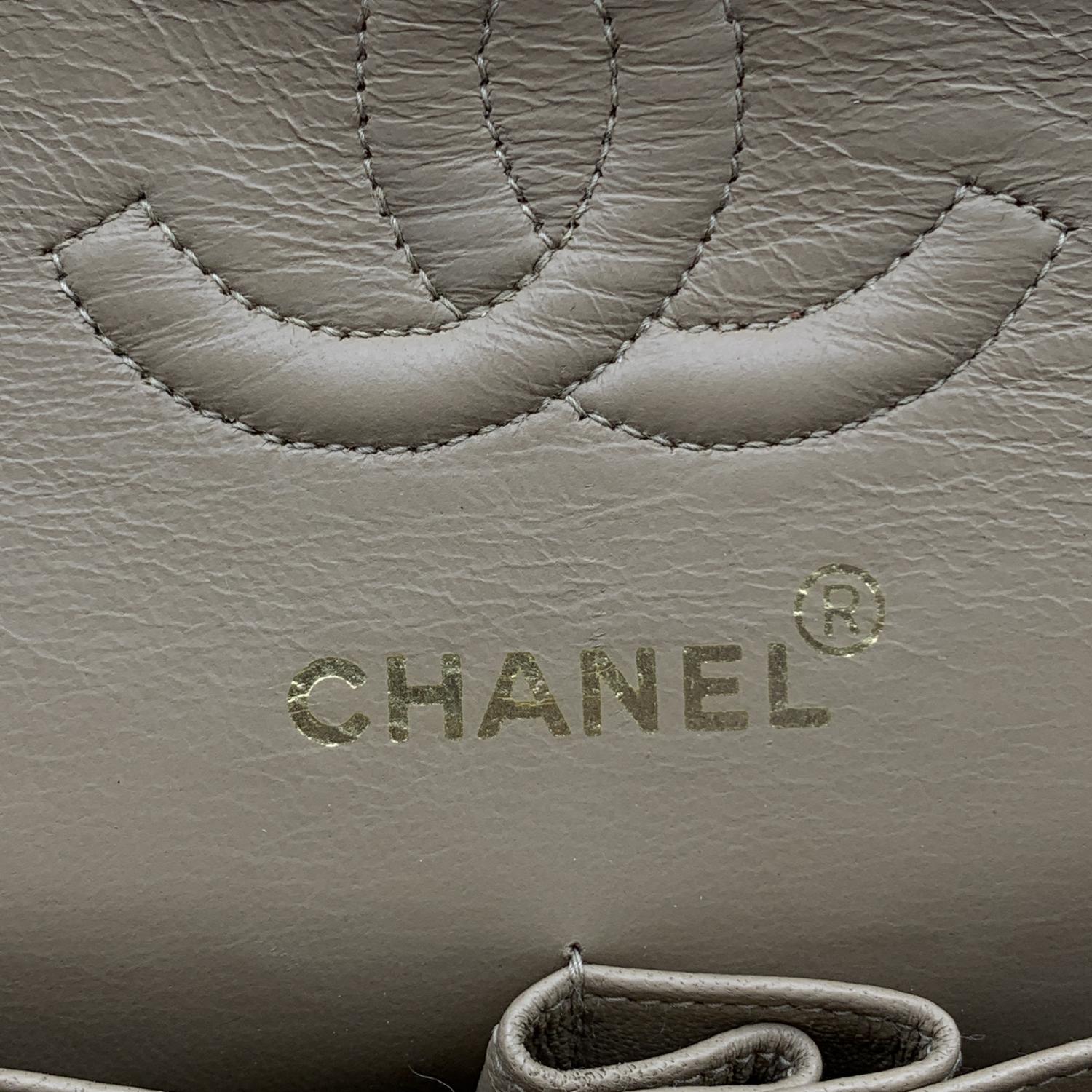 Chanel Vintage Beige Quilted Timeless Classic 2.55 Bag Double Flap 1