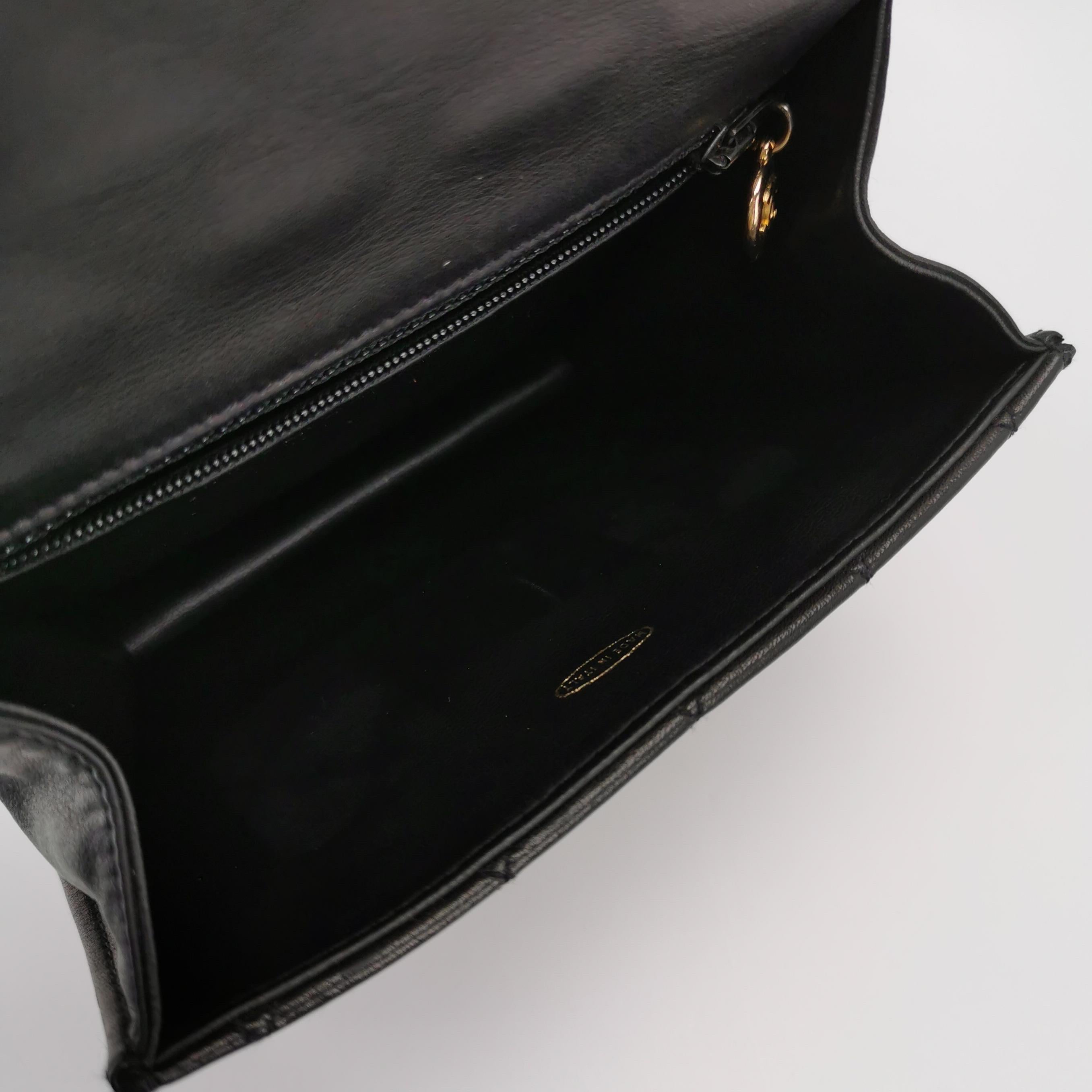 Chanel Vintage Belt Bag Mini Black Lambskin Leather Gold-tone Hardware For Sale 4