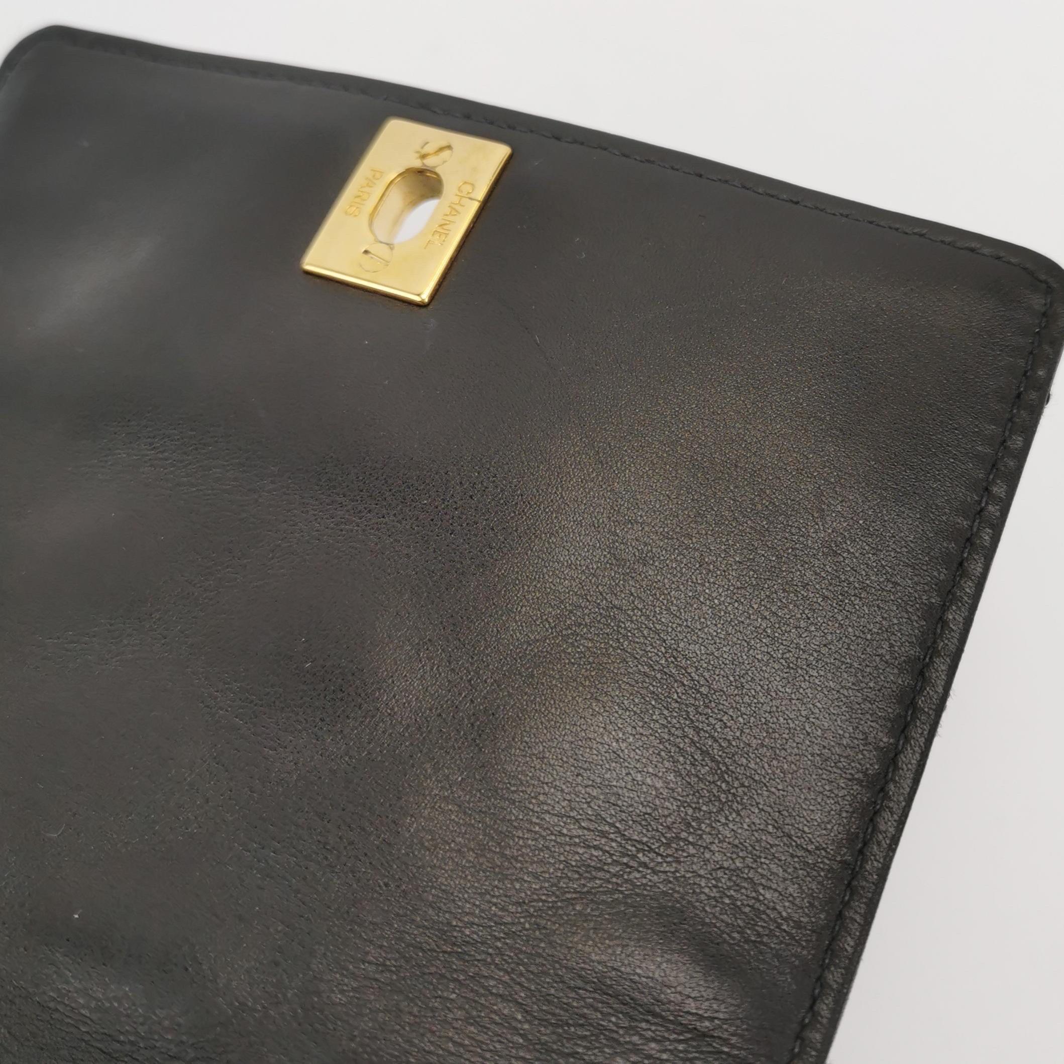 Chanel Vintage Belt Bag Mini Black Lambskin Leather Gold-tone Hardware For Sale 5