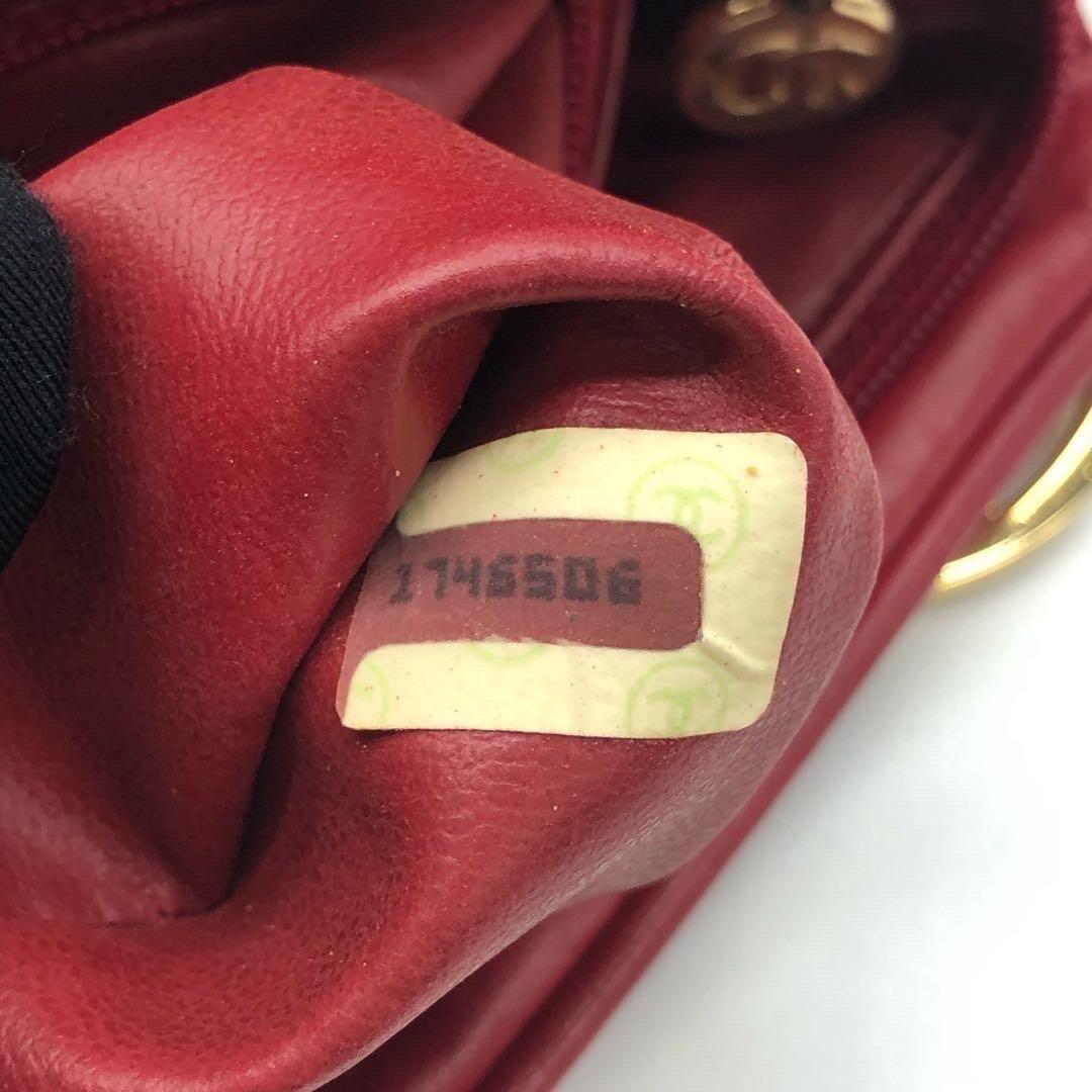 Chanel Vintage Belt Bag Mini Red Lambskin Leather Gold-tone Hardware im Angebot 1