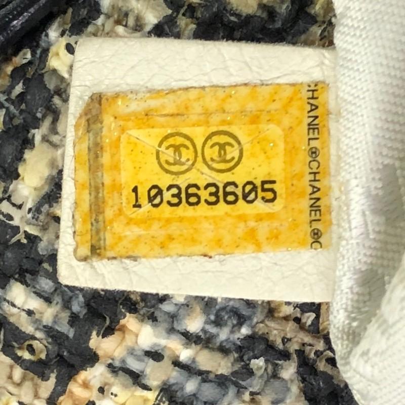 Chanel Vintage Belted CC Chain Flap Bag Painted Tweed Medium 4