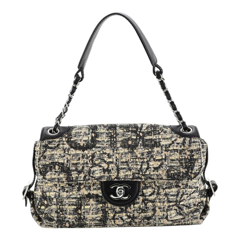 Chanel Vintage Belted CC Chain Flap Bag Painted Tweed Medium