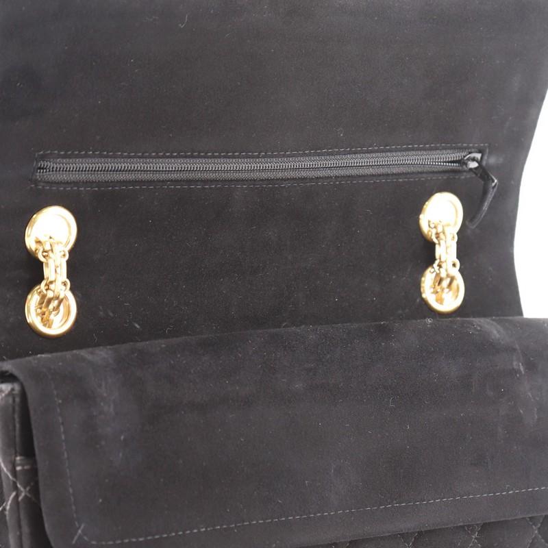 Chanel Vintage Bijoux Chain Mademoiselle Flap Bag Quilted Suede Medium  1