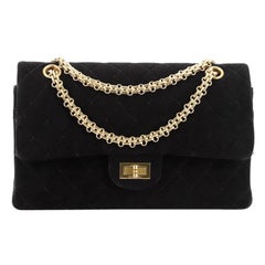 Chanel Vintage Bijoux Chain Mademoiselle Flap Bag Quilted Suede Medium