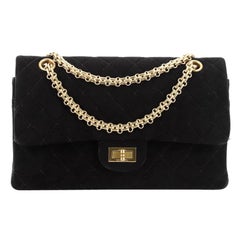 Chanel Vintage Bijoux Chain Mademoiselle Flap Bag Quilted Suede Medium 