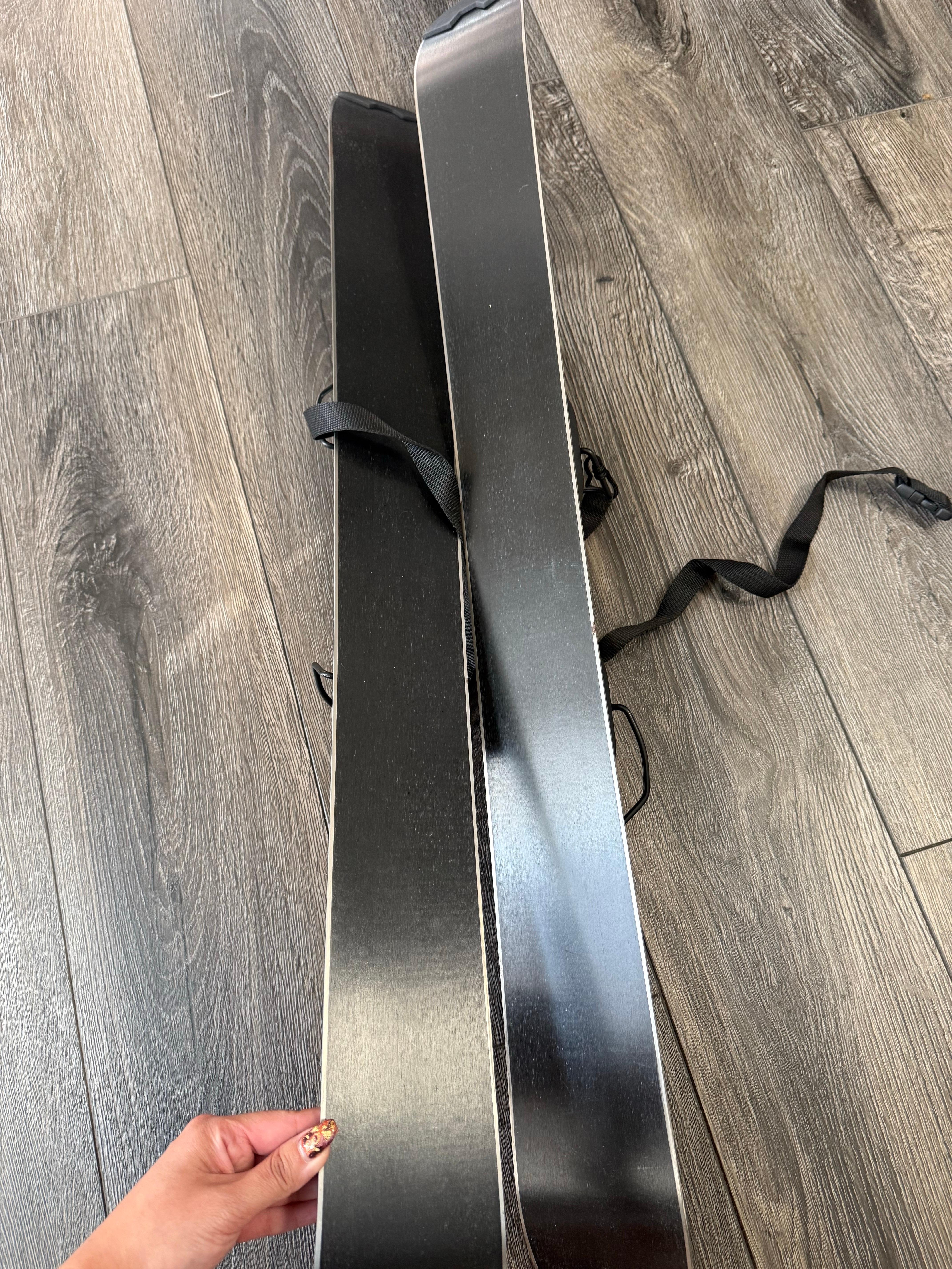 Gray Chanel Vintage Black and White Coco Neige Skis For Sale