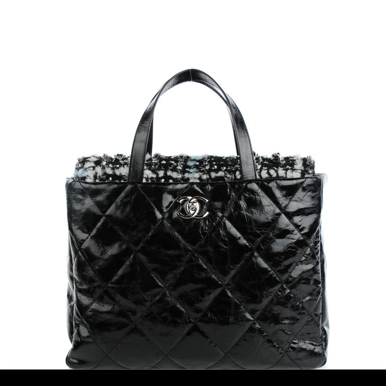 Chanel Limited Edition Soho Glazed Calfskin Quilted Tweed Flight Travel ...