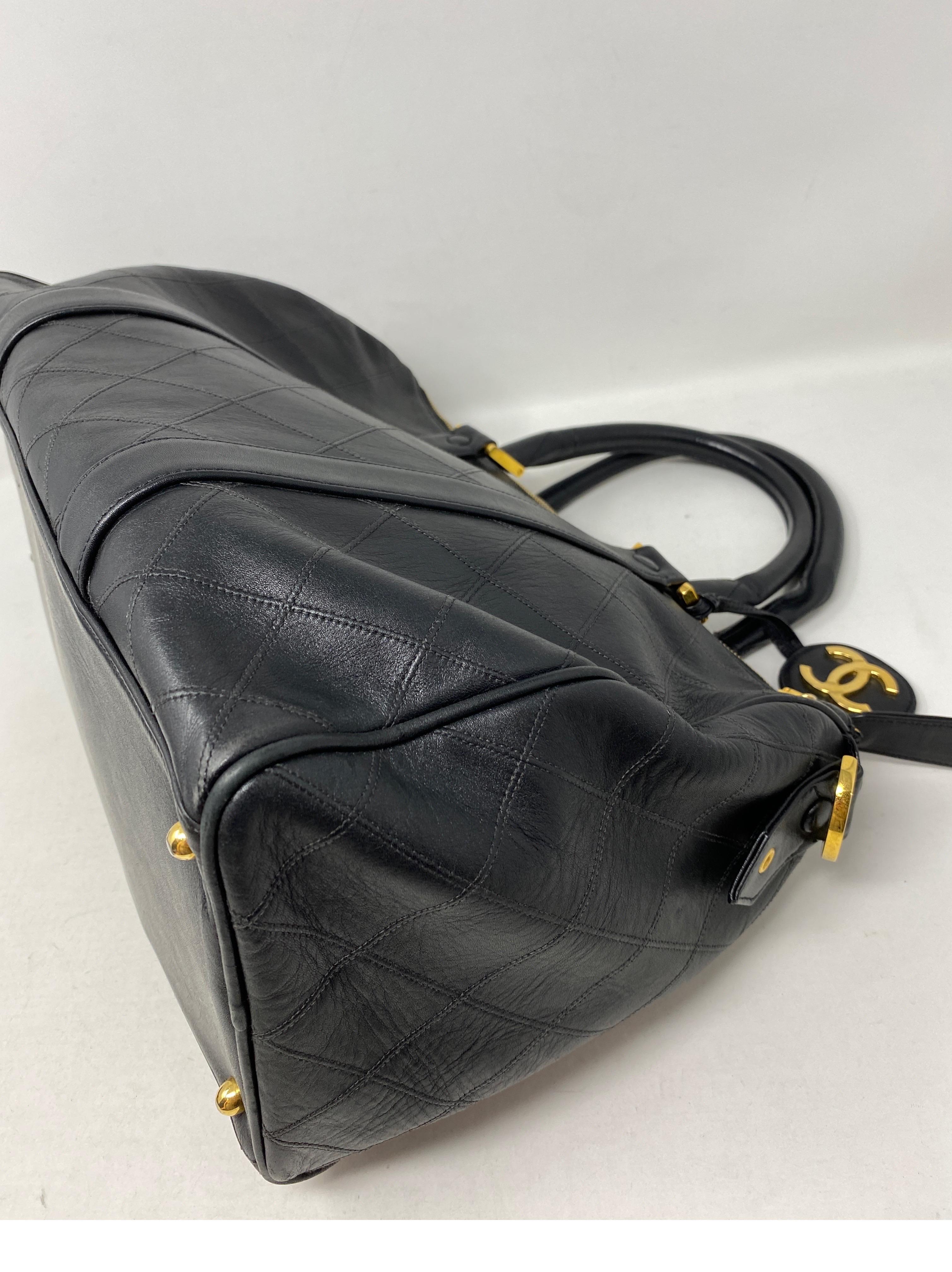 Chanel Vintage Black Boston Bag  4