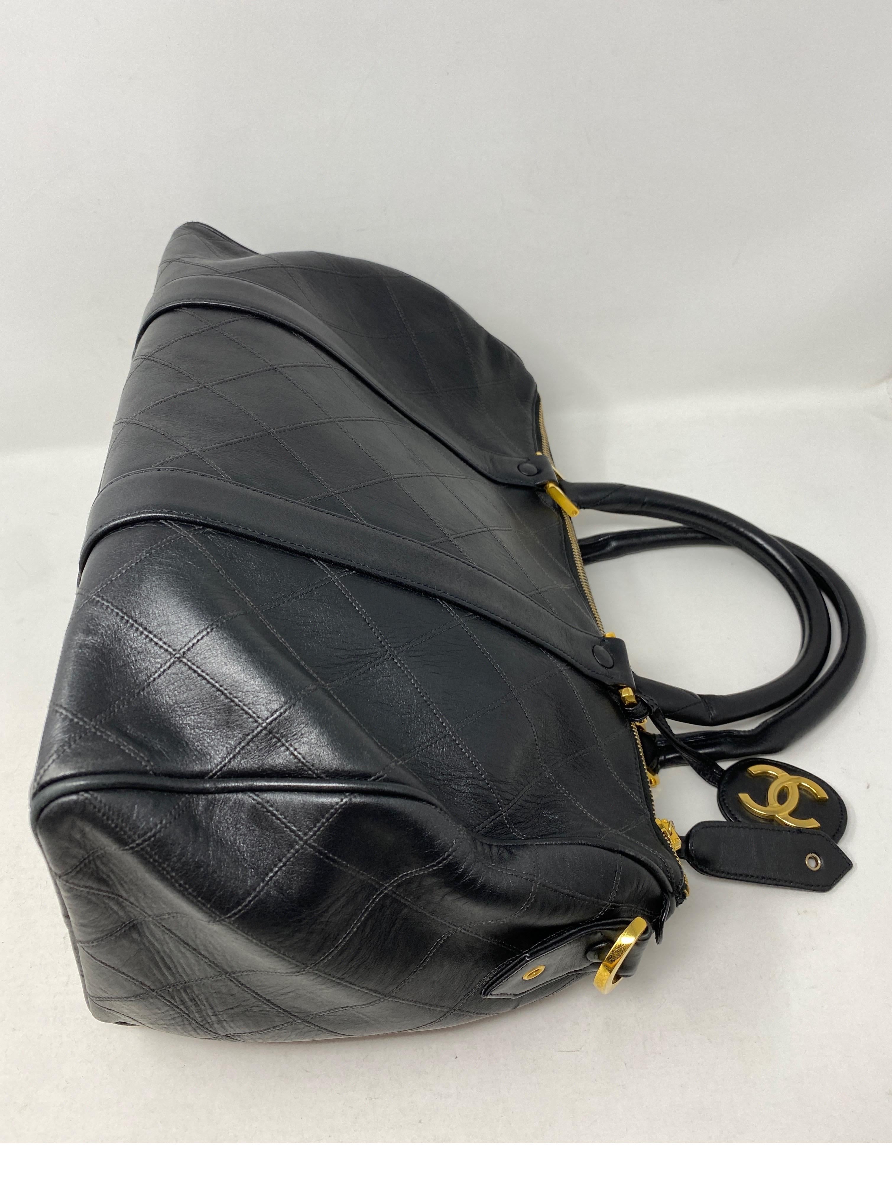 Chanel Vintage Black Boston Bag  5