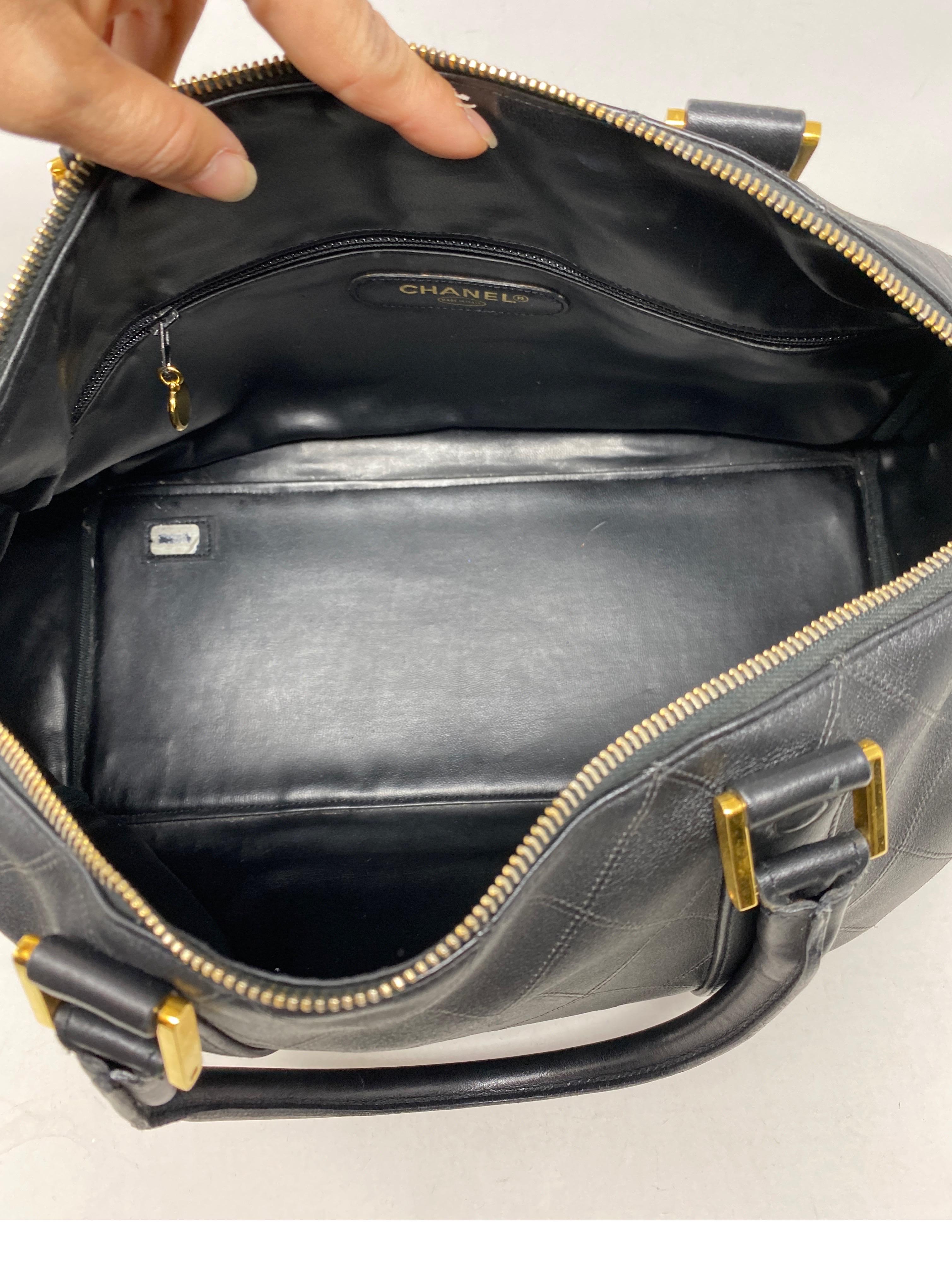 Chanel Vintage Black Boston Bag  6