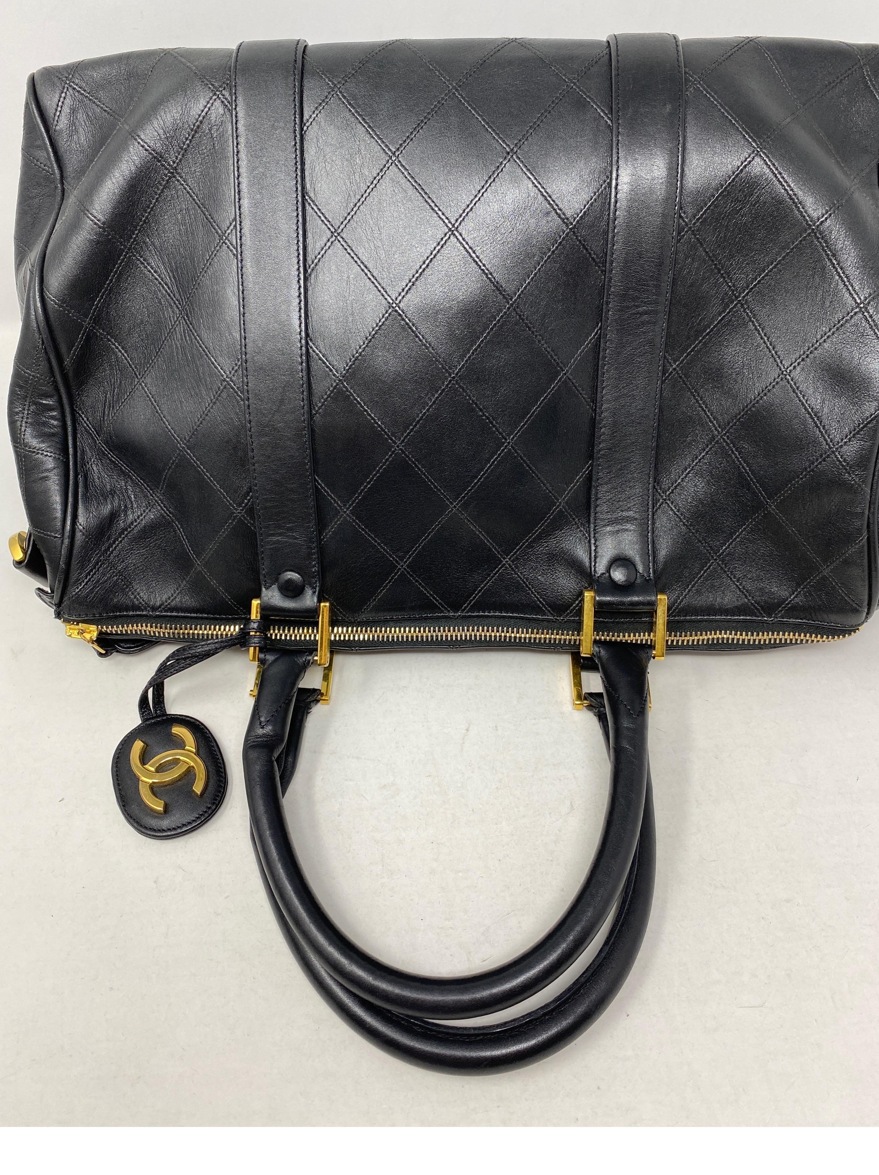 Women's or Men's Chanel Vintage Black Boston Bag 