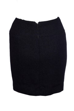Chanel, Vintage black boucle skirt.