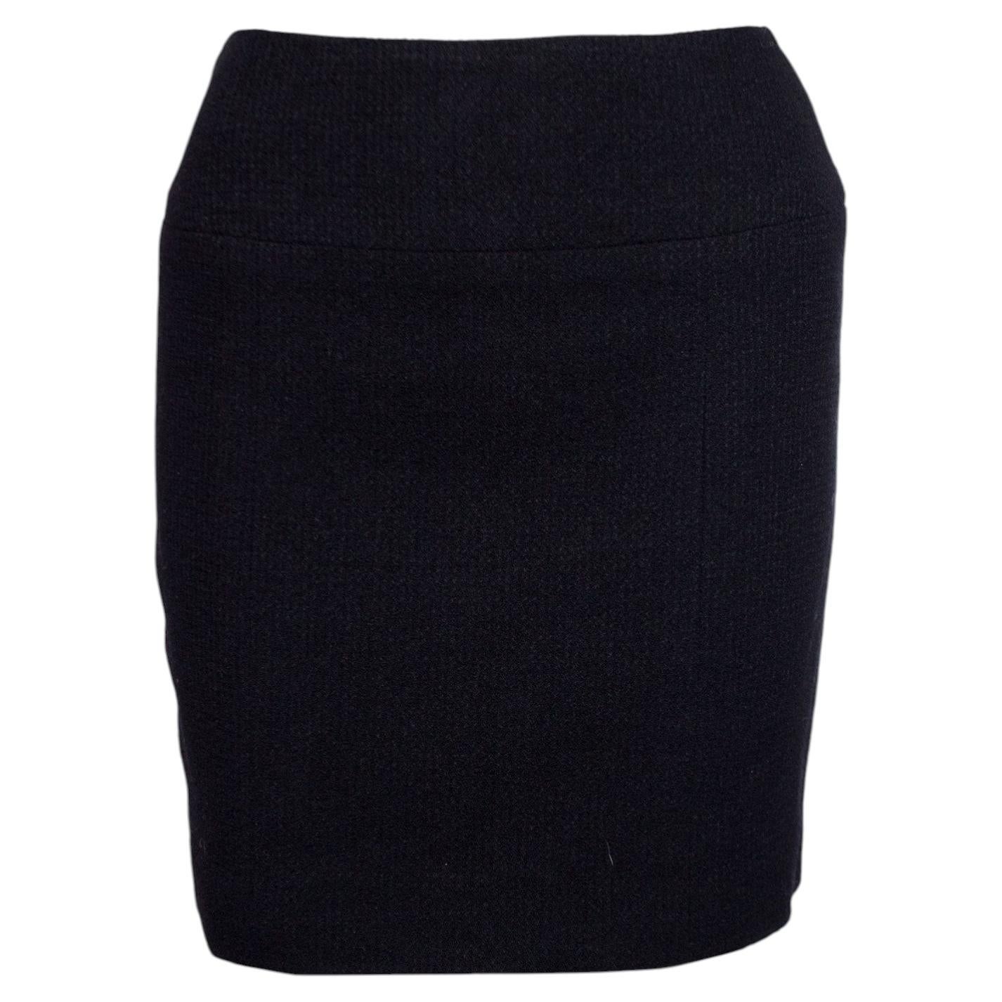 Chanel, Vintage black boucle skirt.