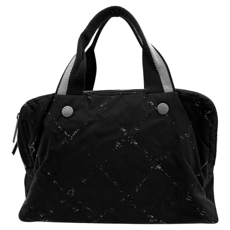 CHANEL, Bags, Authentic Chanel Travel Line Tote Mm Black Handbag Bag Used