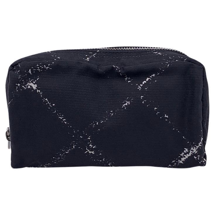 Chanel Vintage Black Canvas Old Travel Line Mini Zip Pouch For Sale at  1stDibs