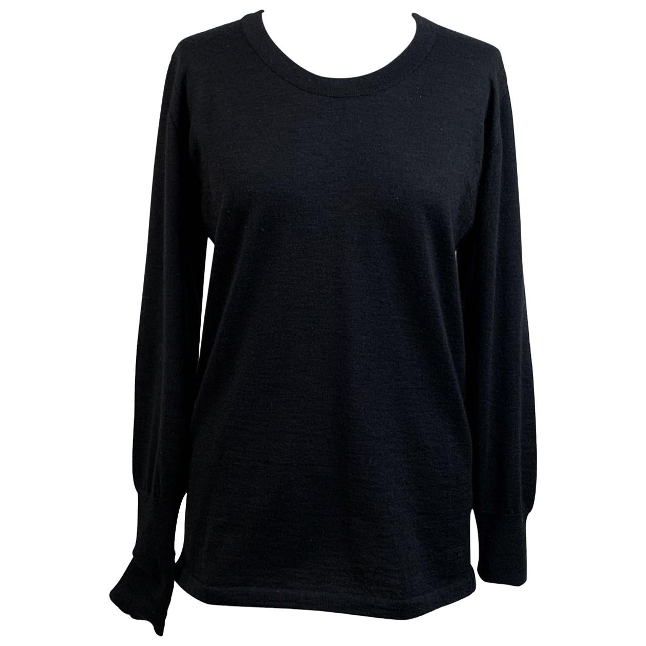 Chanel Vintage Black Cashmere Crewneck Jumper