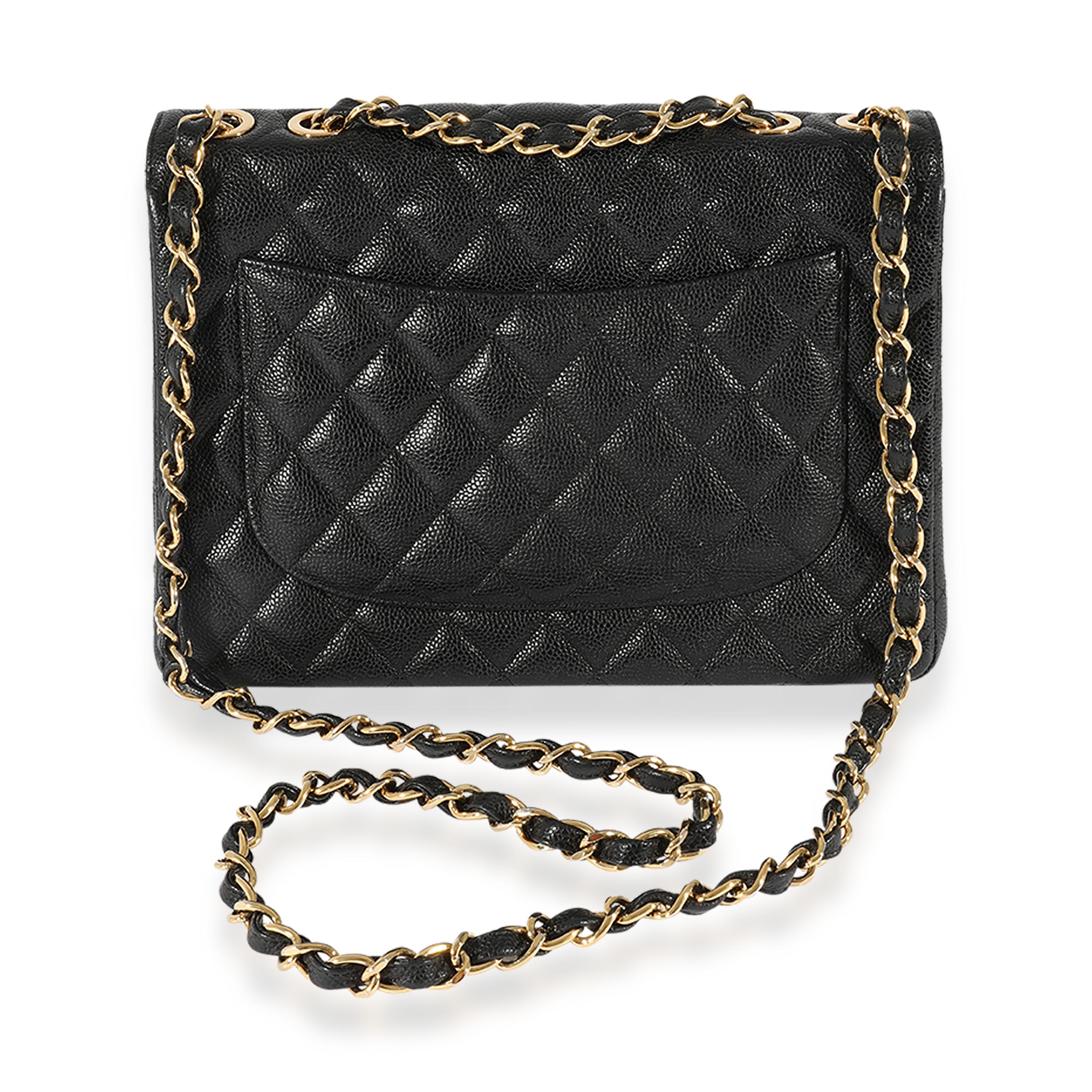 vintage chanel classic flap caviar