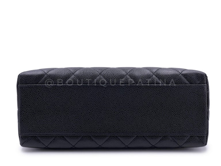 Chanel Vintage Black Caviar Kelly Flap Bag 24k GHW 64891 For Sale at ...
