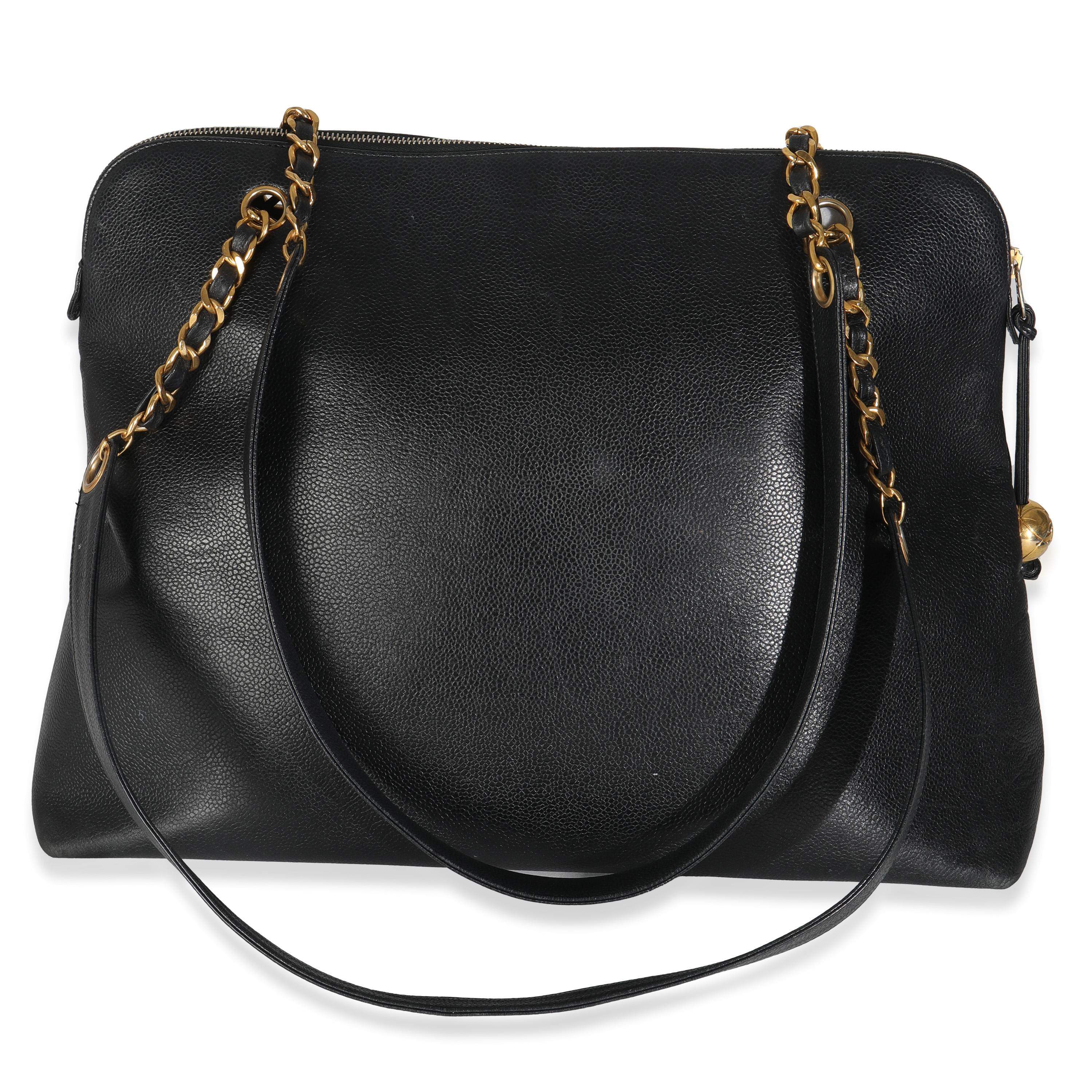 Listing Title: Chanel Vintage Black Caviar Timeless Shopping Tote
SKU: 144868
Condition: Pre-owned 
Handbag Condition: Good
Condition Comments: Item is in good condition with apparent signs of wear.  Significant scuffing along corners. Light