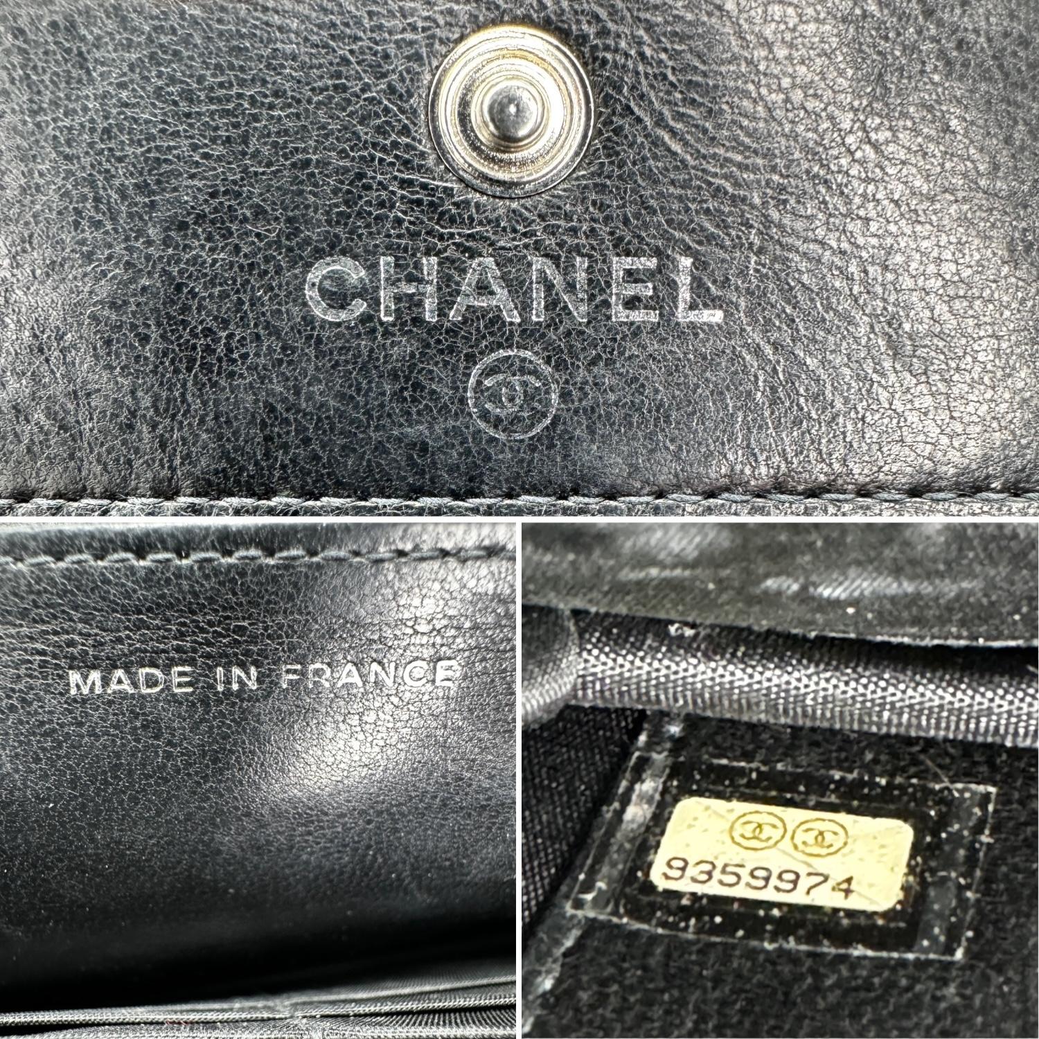 Chanel Vintage Black Caviar Timeless Wallet On Chain WOC 4