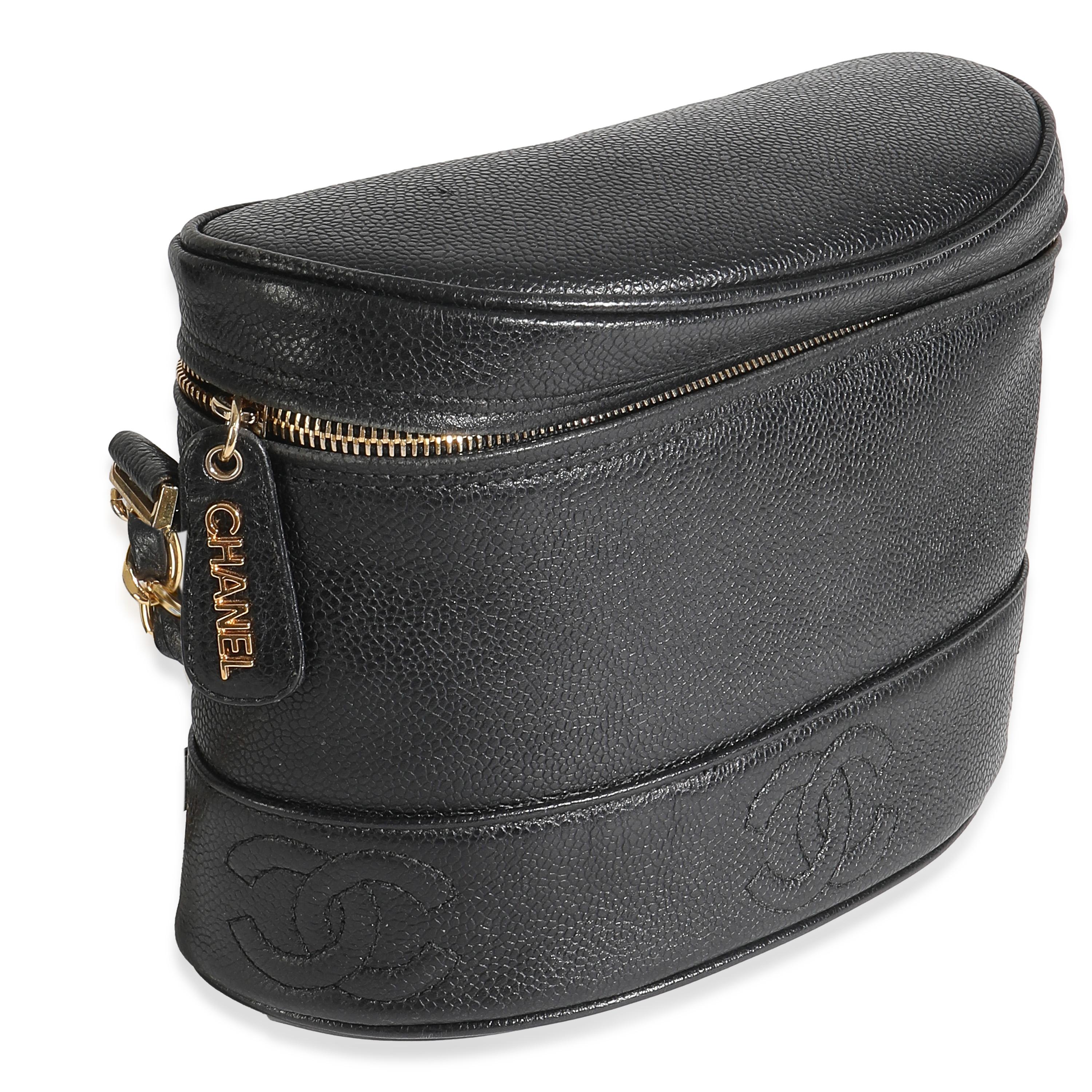 Chanel Vintage Noir Caviar Triple CC Crossbody Sac à main Bon état - En vente à New York, NY