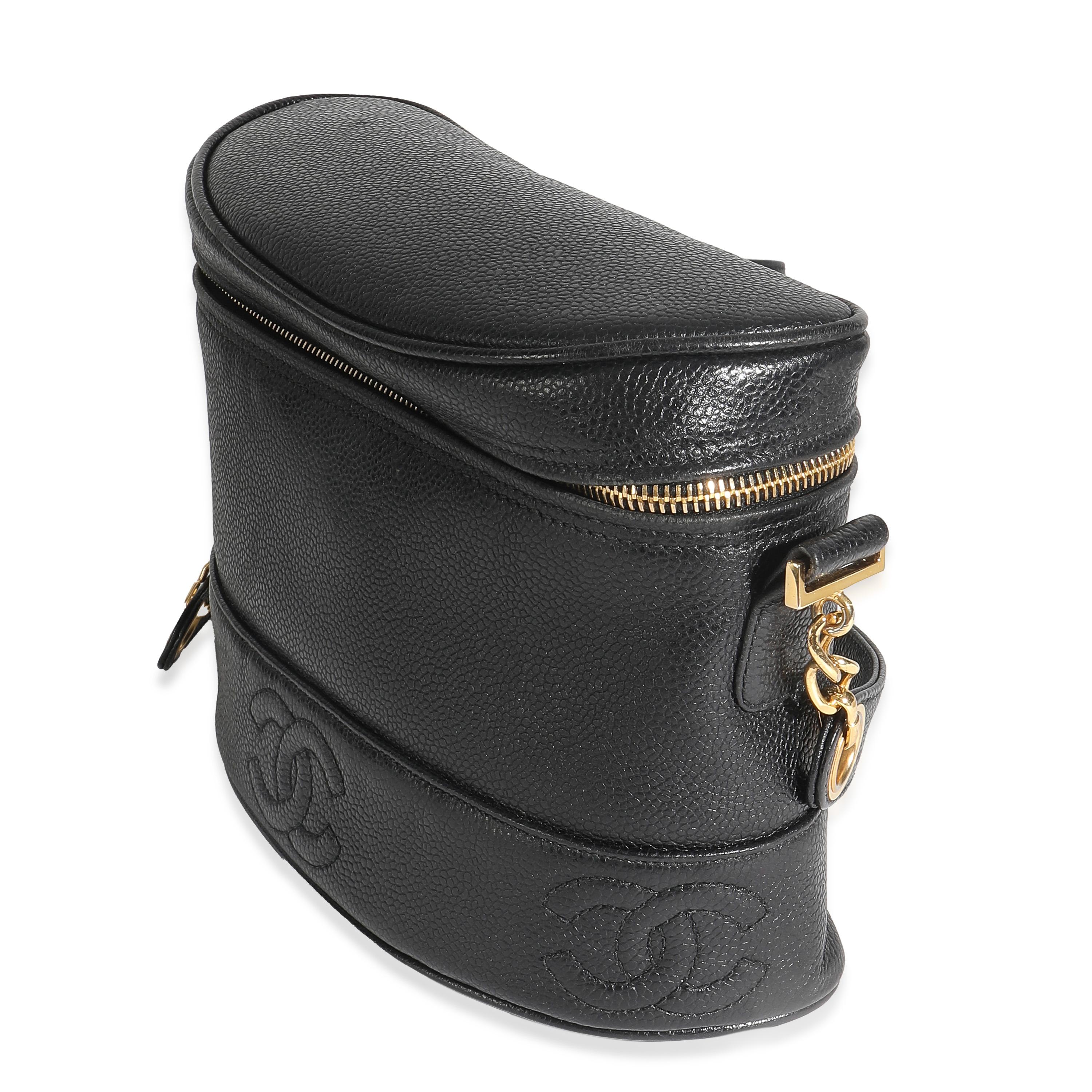 Chanel Vintage Noir Caviar Triple CC Crossbody Sac à main Pour femmes en vente