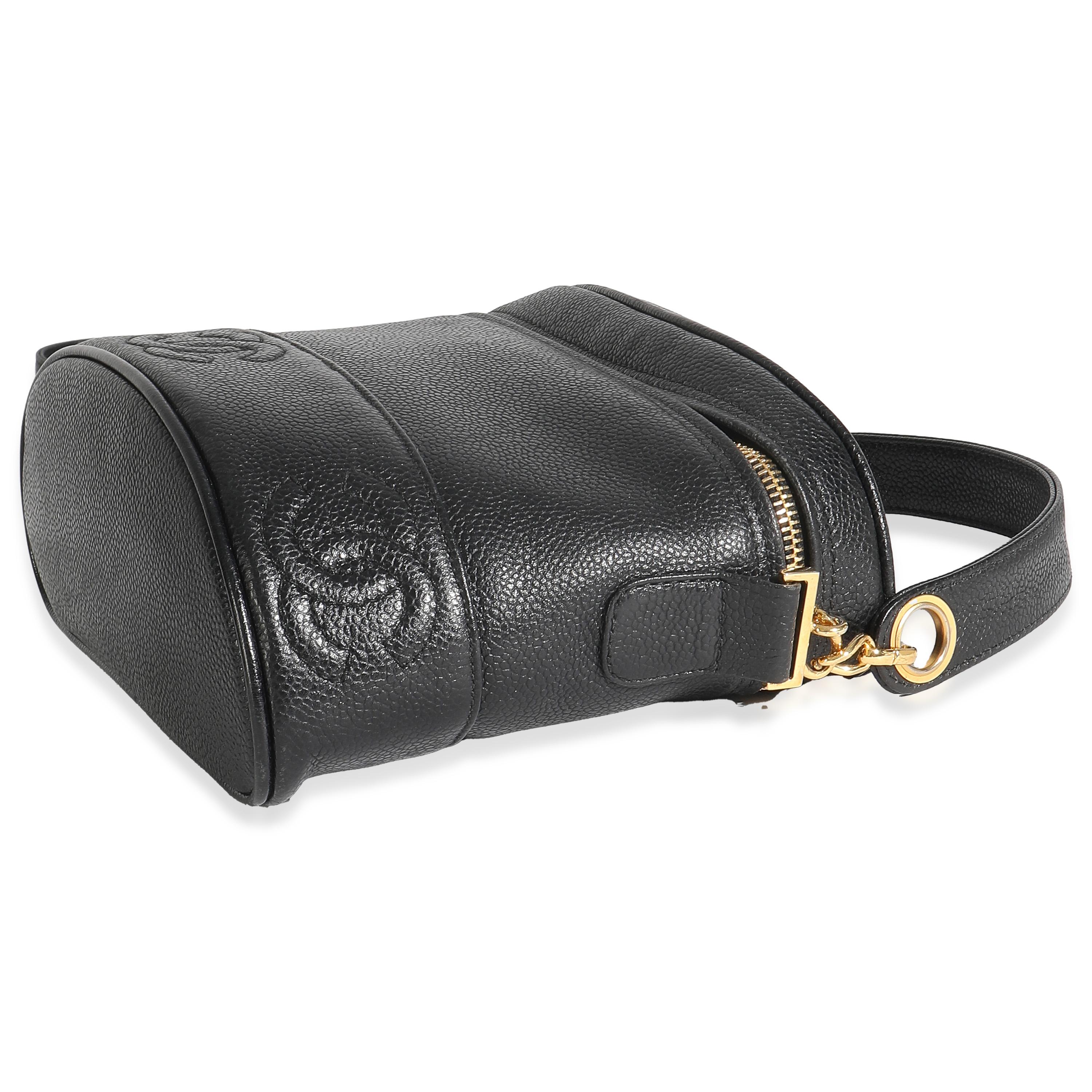 Chanel Vintage Noir Caviar Triple CC Crossbody Sac à main en vente 1