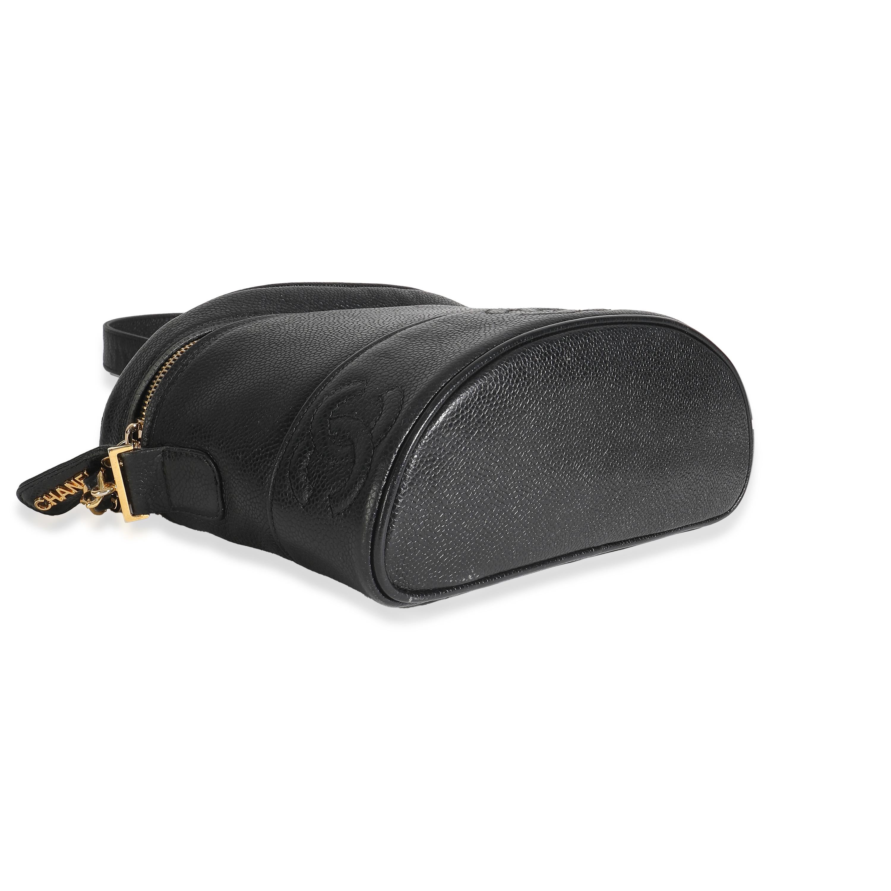 Chanel Vintage Noir Caviar Triple CC Crossbody Sac à main en vente 3