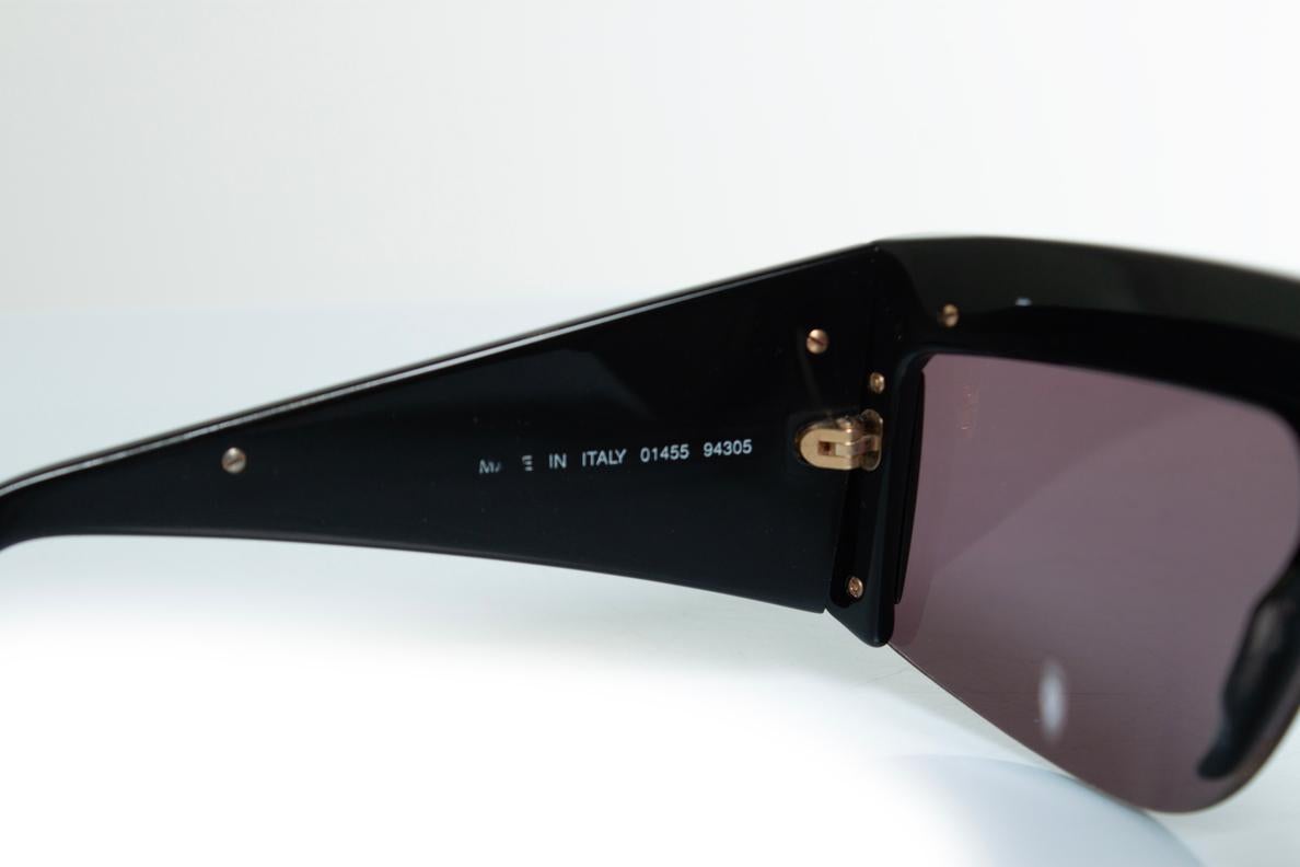 Chanel, gafas de sol vintage con cadena negra en venta 1