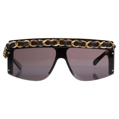 Chanel, vintage black chain sunglasses