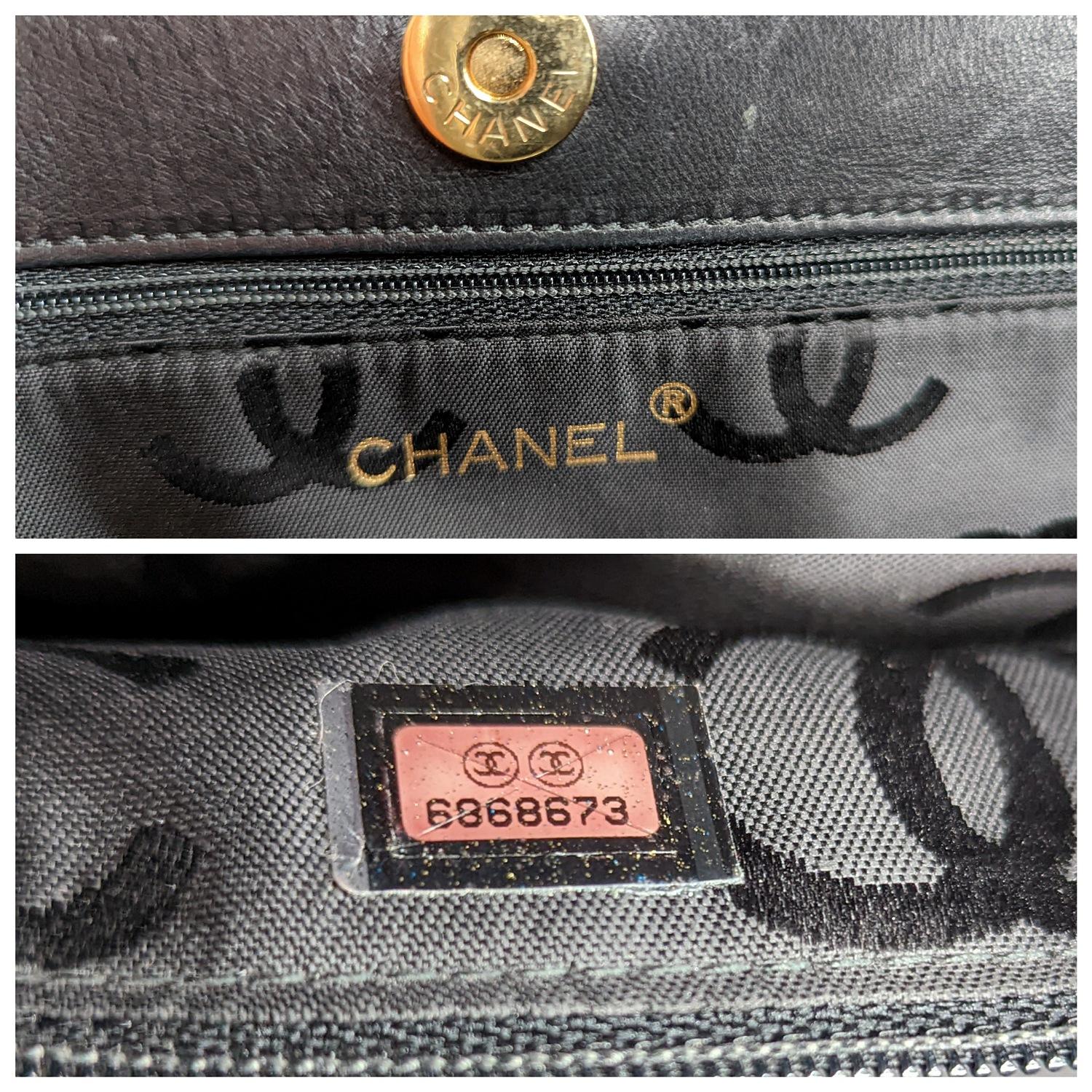 Chanel Vintage Black Diamond Stitch Reissue Chain Tote 2