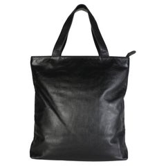 Chanel Vintage Black Embossed Lambskin CC Tote