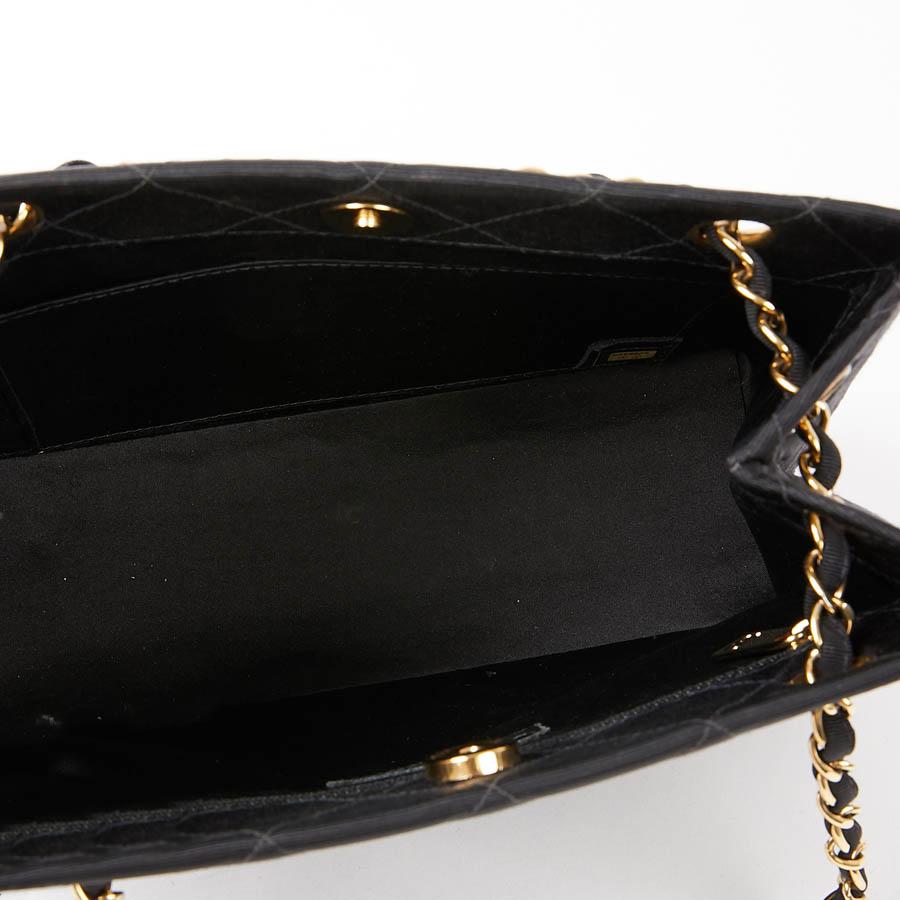 CHANEL Vintage Black Fabric Bag  8