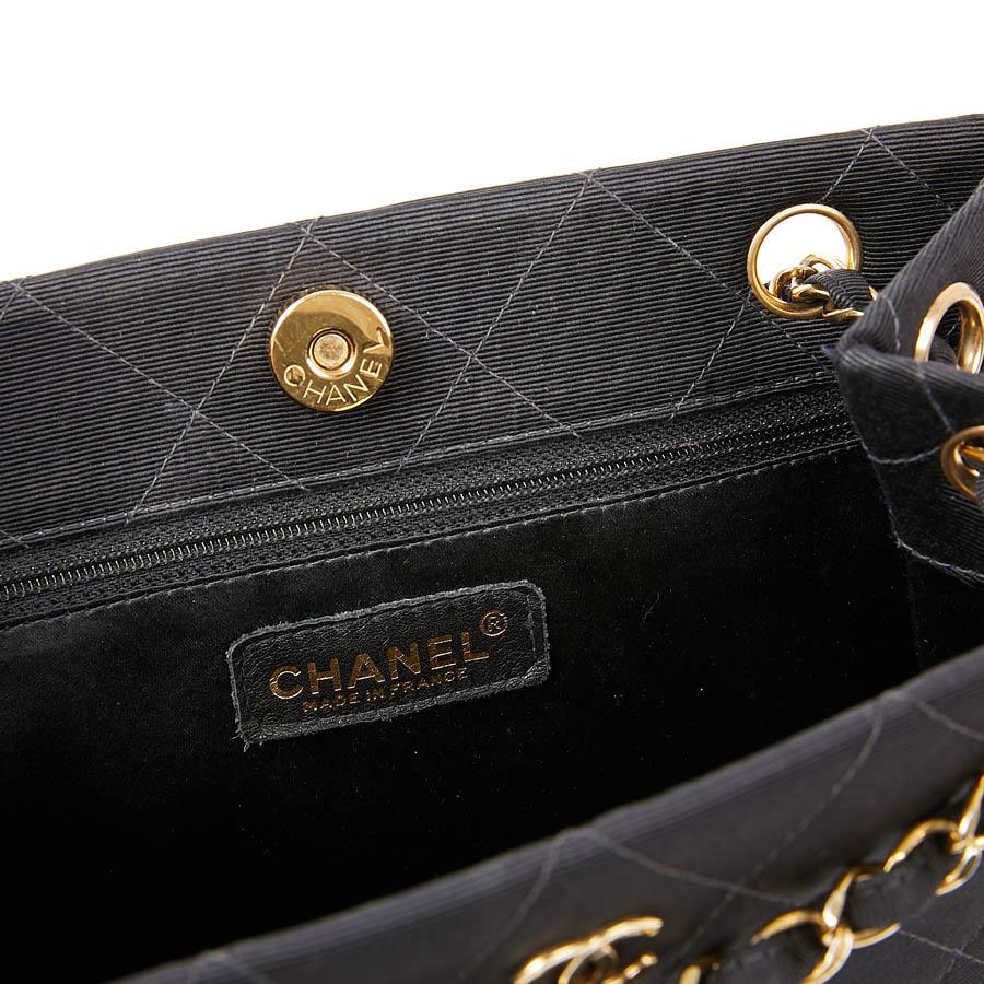 CHANEL Vintage Black Fabric Bag  10