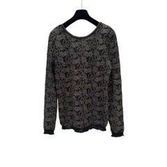 Chanel Vintage Schwarz & Gold Strickpullover - Größe 44