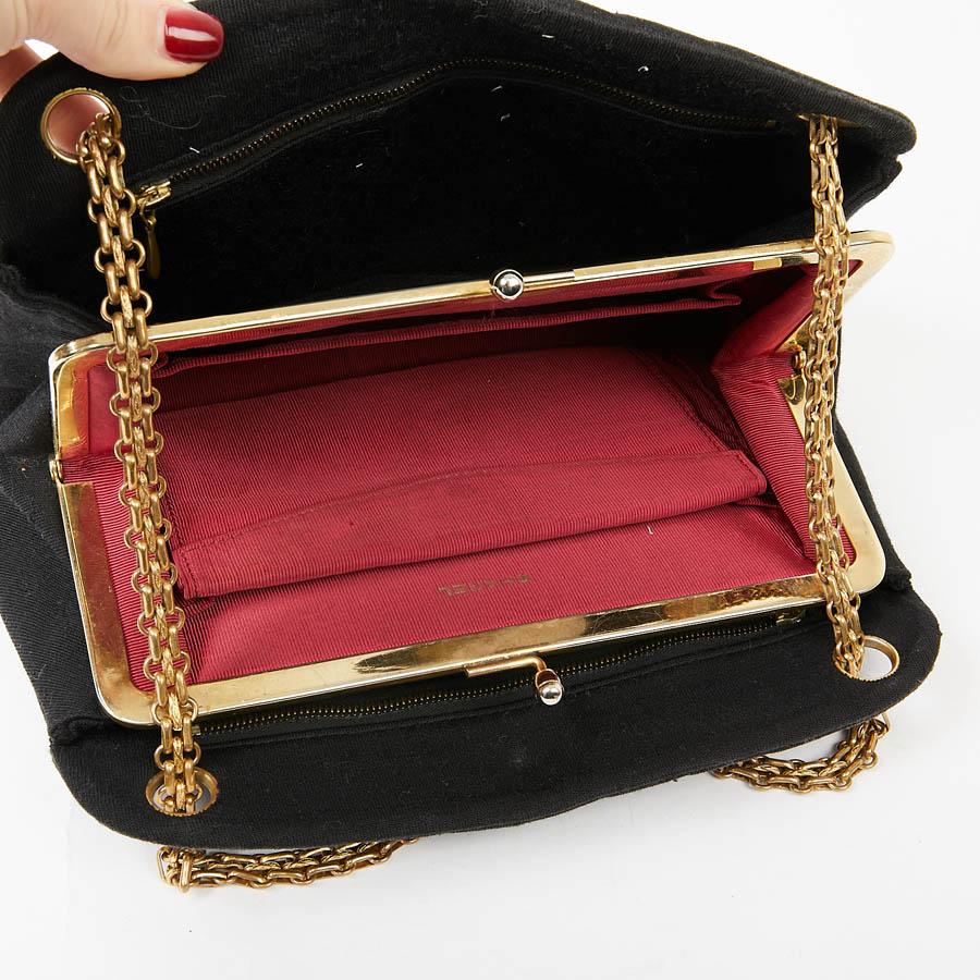 CHANEL Vintage Black Jersey Bag 4