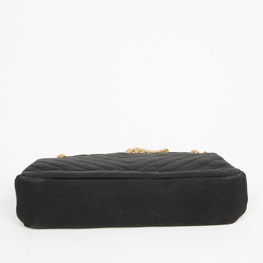 CHANEL Vintage Black Jersey Bag In Good Condition In Paris, FR