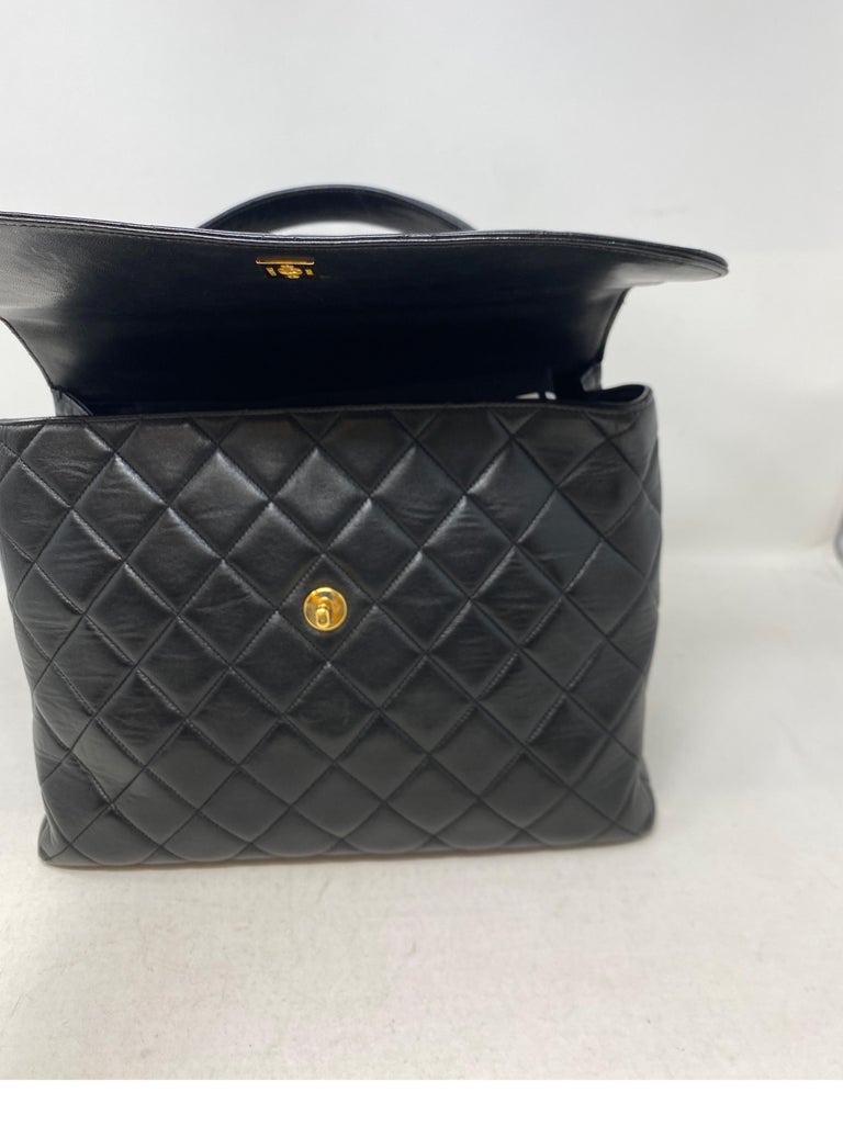 Chanel Vintage Black Kelly Bag For Sale at 1stDibs