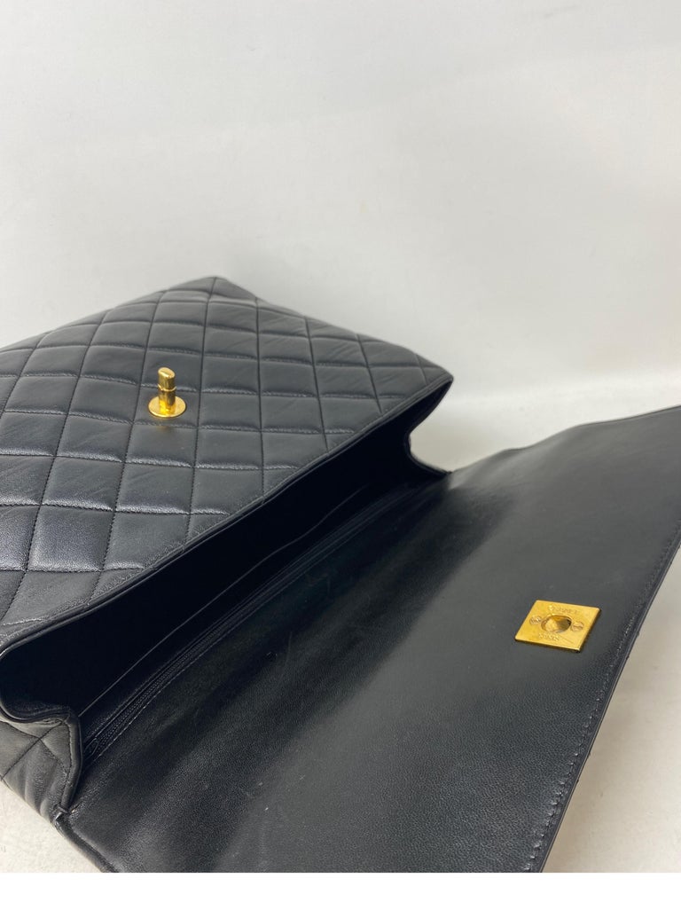 Chanel Vintage Black Kelly Bag For Sale at 1stDibs