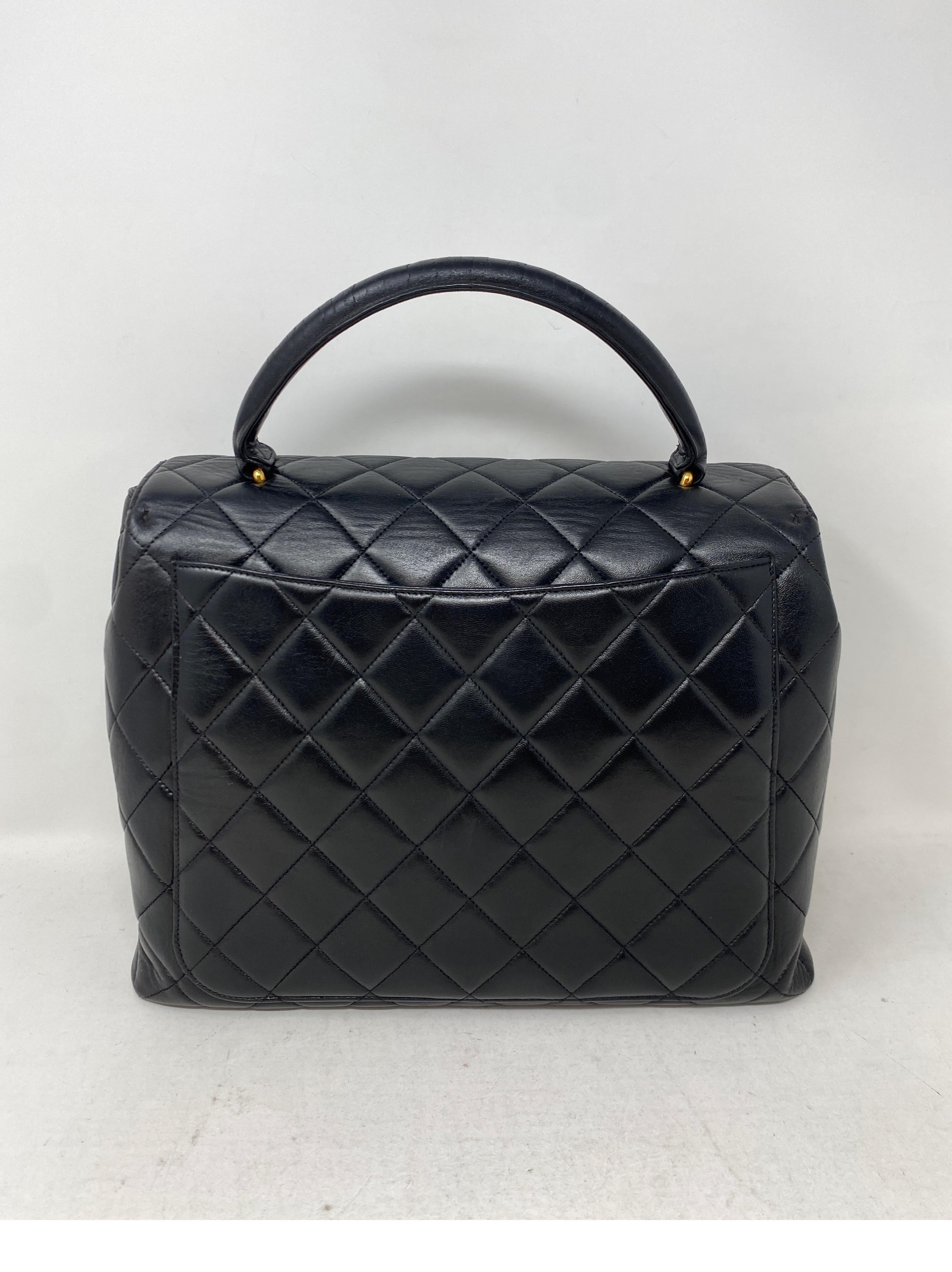 Chanel Vintage Black Kelly Bag  In Good Condition In Athens, GA