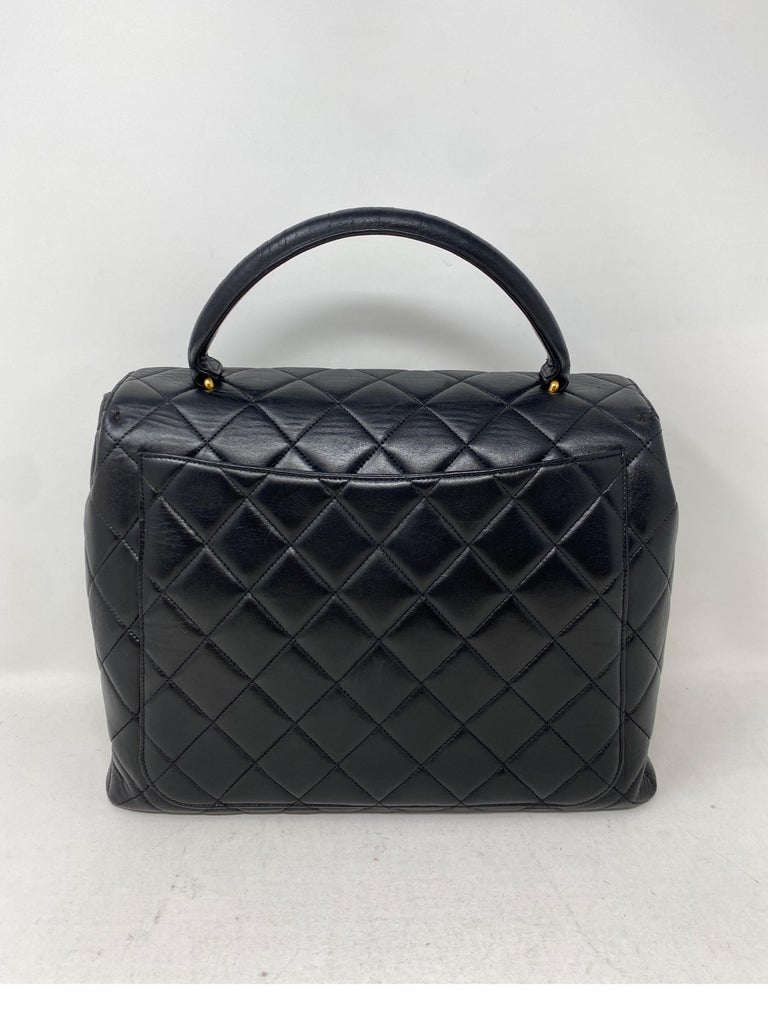 Chanel Vintage Black Kelly Bag For Sale at 1stDibs