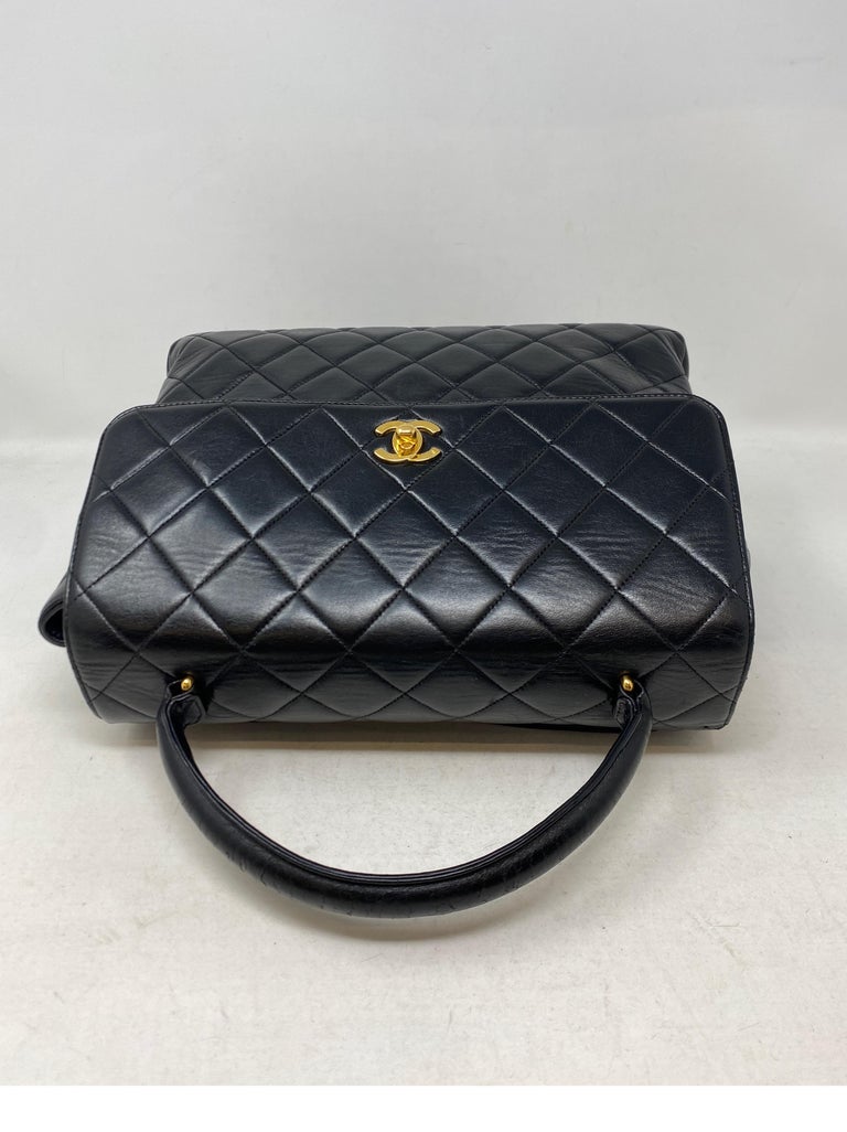 Chanel Vintage Black Kelly Bag For Sale at 1stDibs