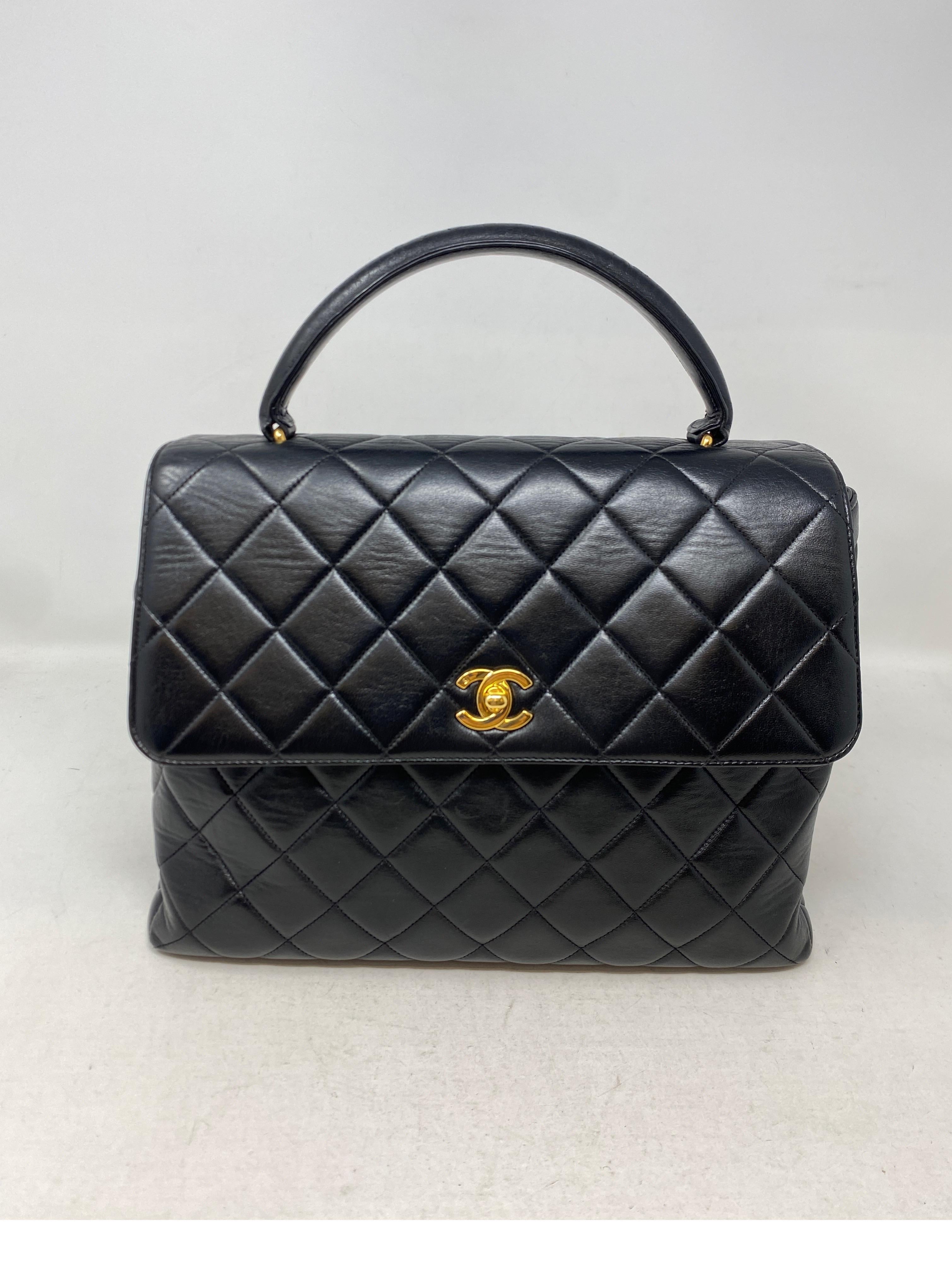 Chanel Vintage Black Kelly Bag  2