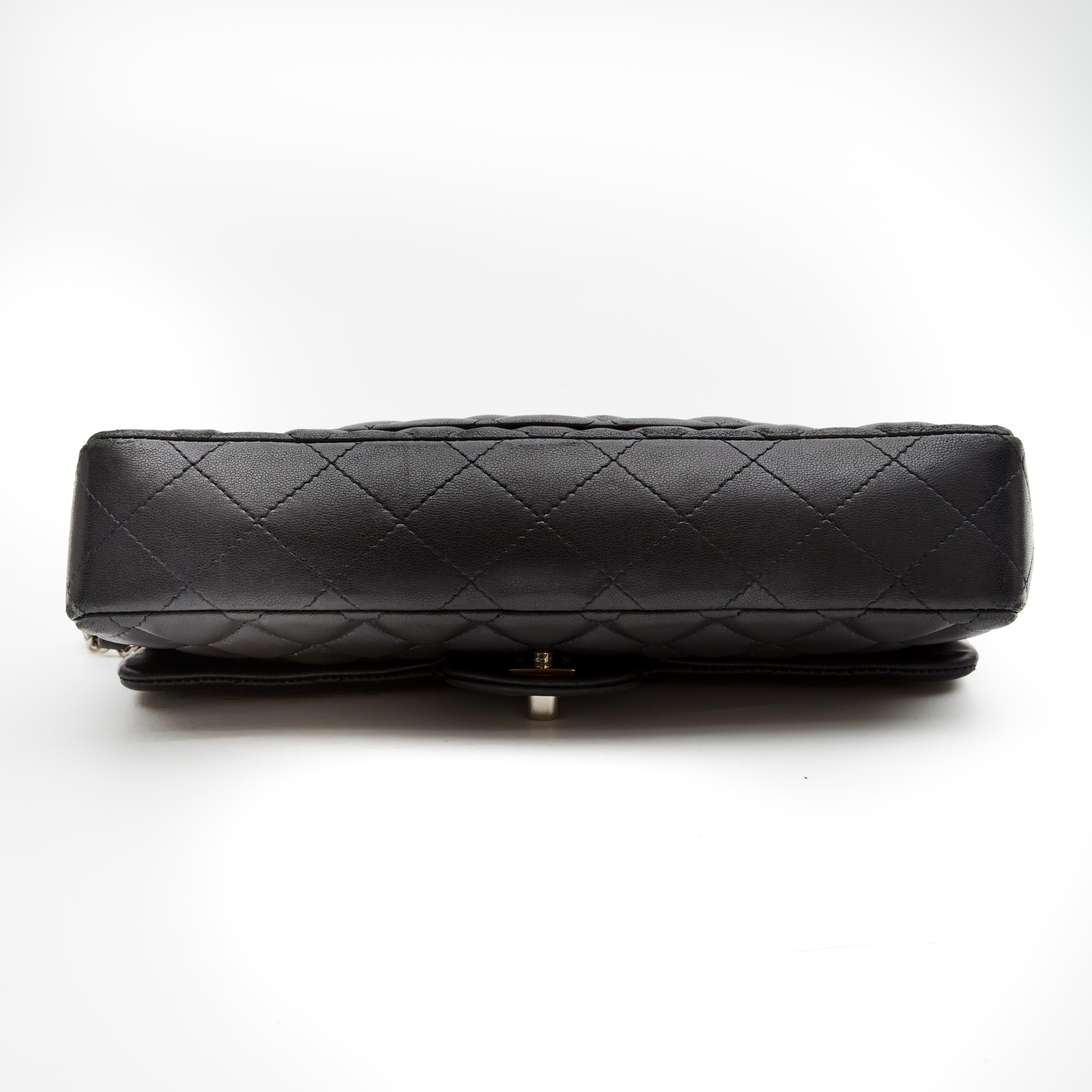 Chanel Vintage Black Lambskin East West Baguette Bag (circa 2009) at ...