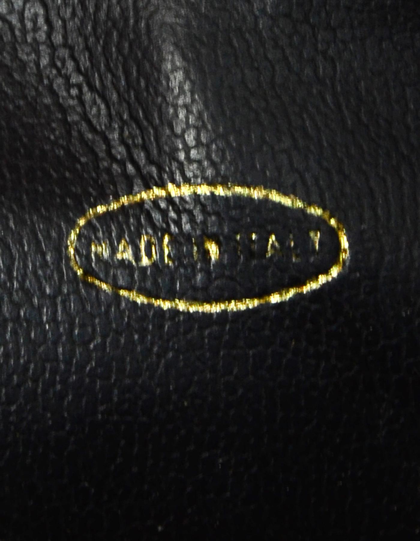 Chanel Vintage Black Lambskin Leather Quilted Belt Bag W/ Patent Belt Sz 34 5