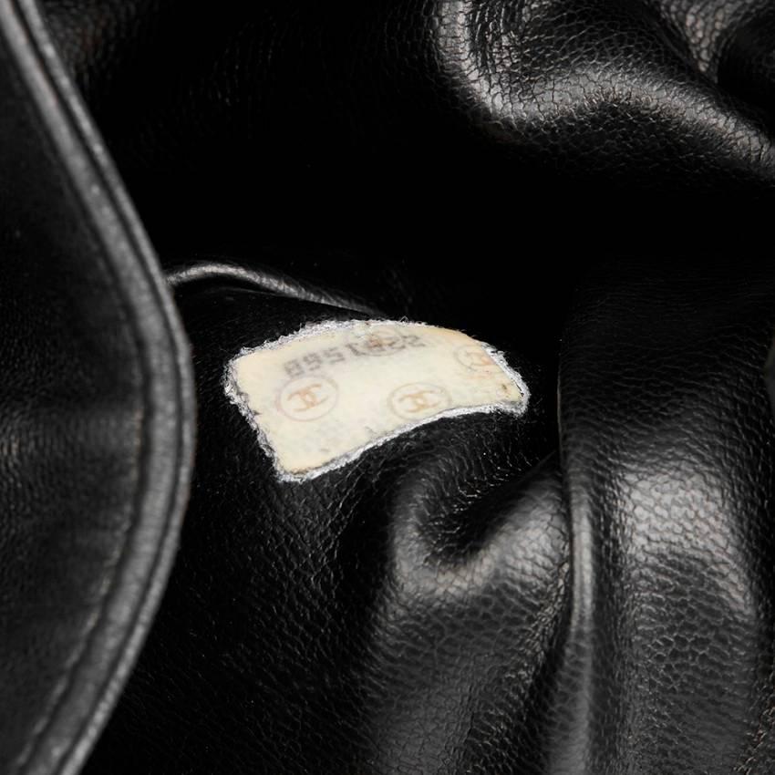 Women's Chanel Vintage Black Lambskin Timeless Bucket Bag For Sale