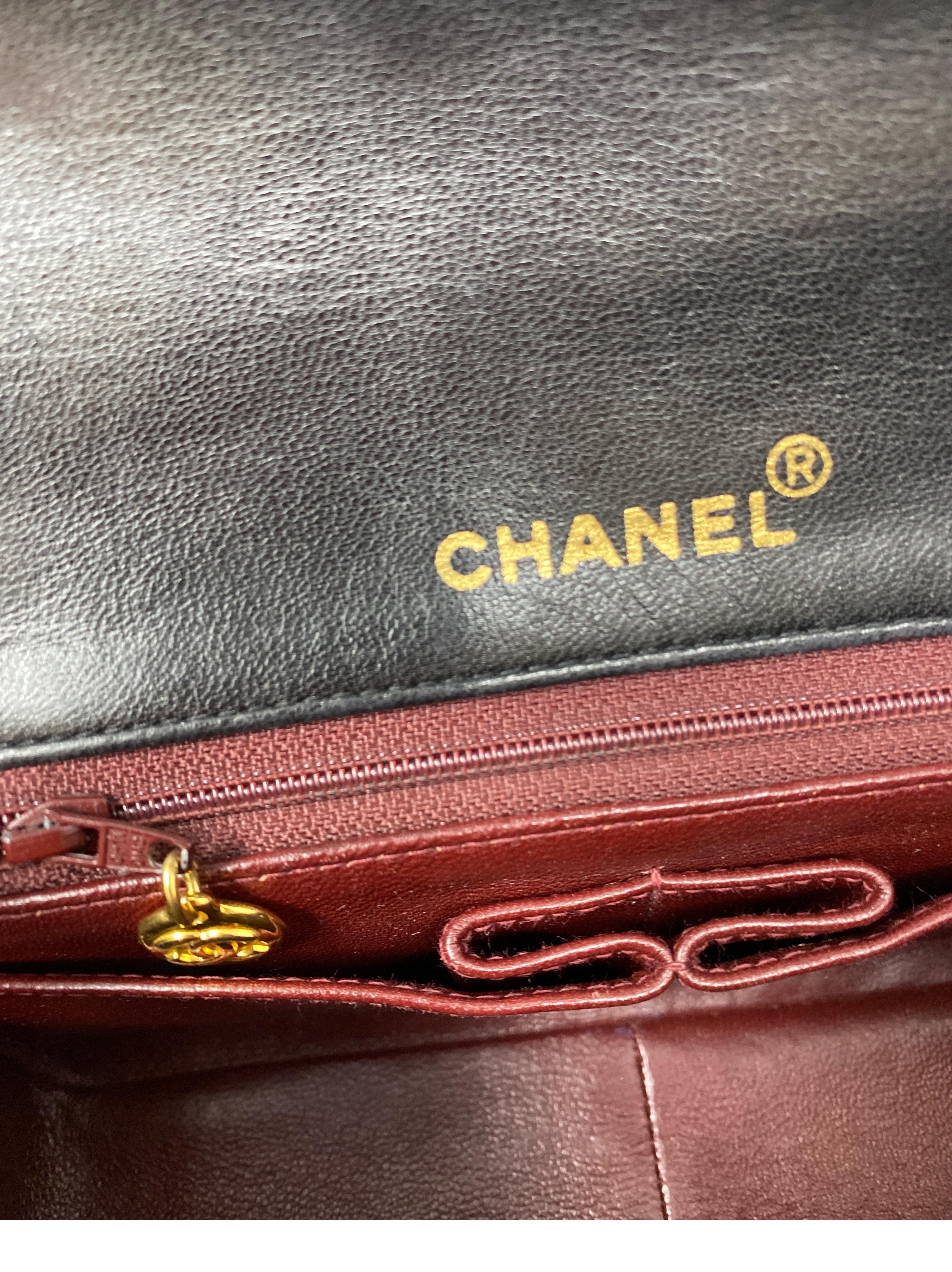Chanel Vintage Black Leather Bag  9
