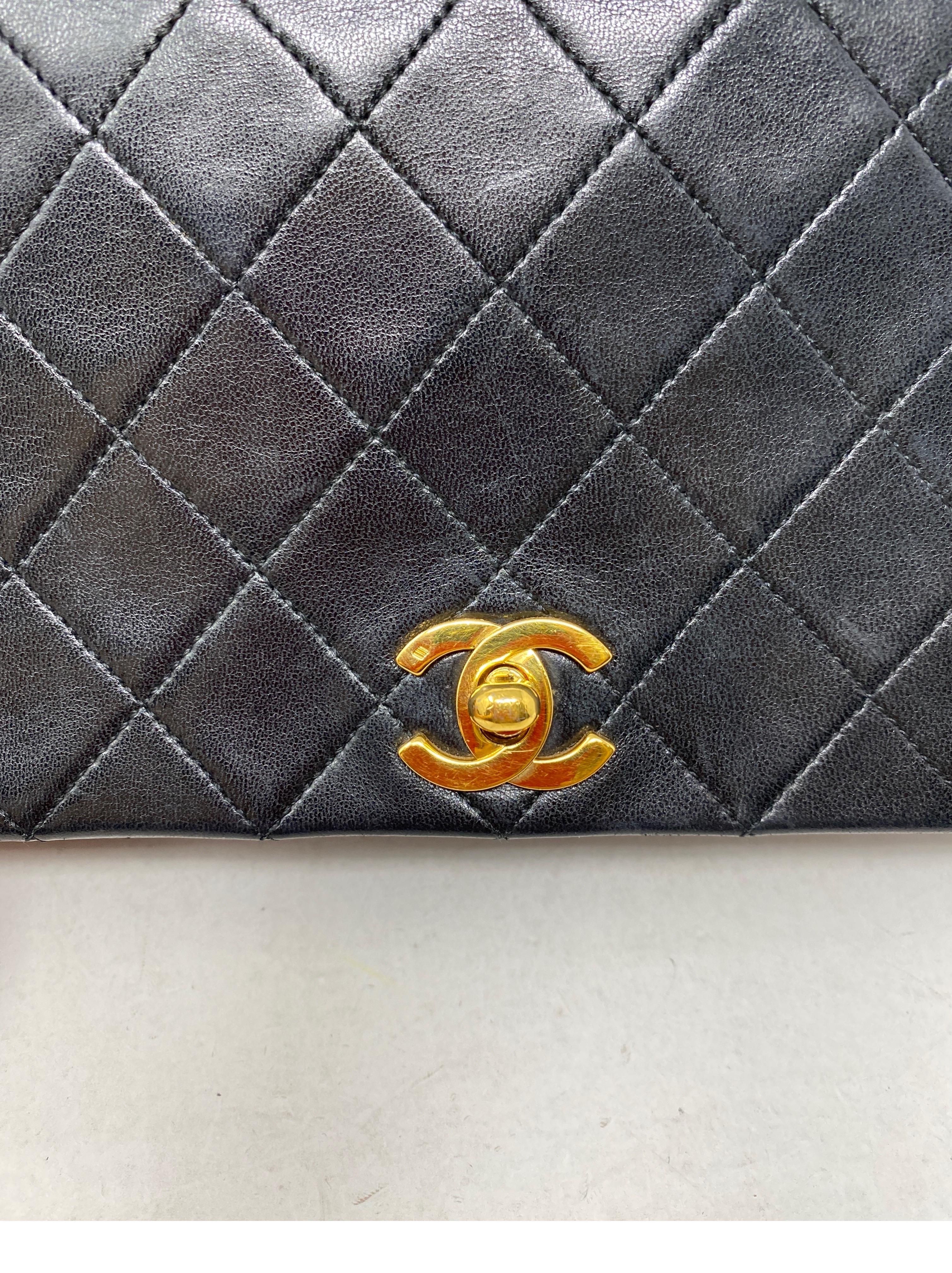Chanel Vintage Black Leather Bag  3