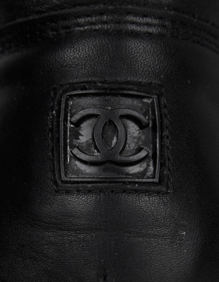 CC Combat Boots 50mm In Black Calfskin Quilted And Lycra Fabric  940072